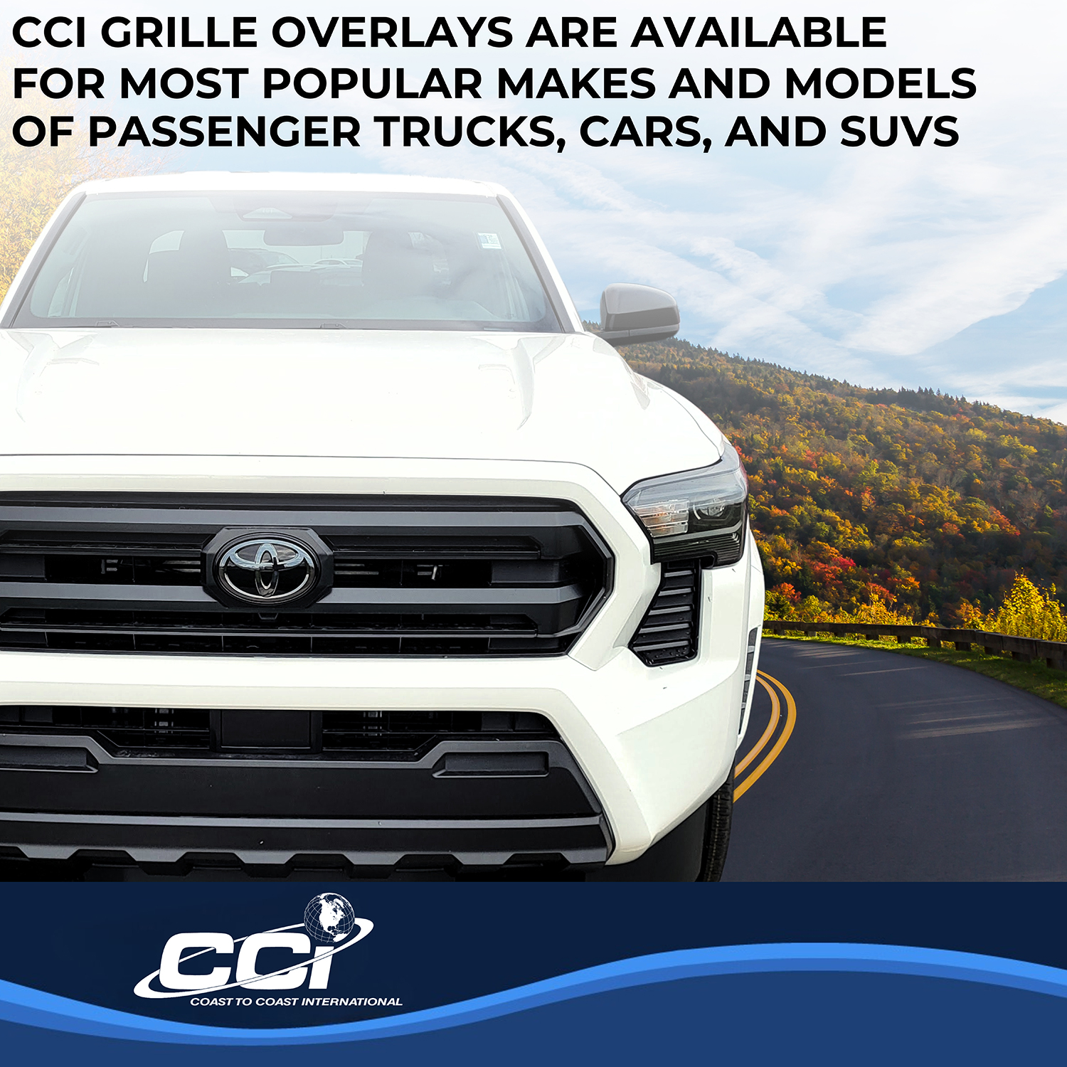 Coast To Coast GI202BLK - Grille Inserts, Black, Gloss Painted