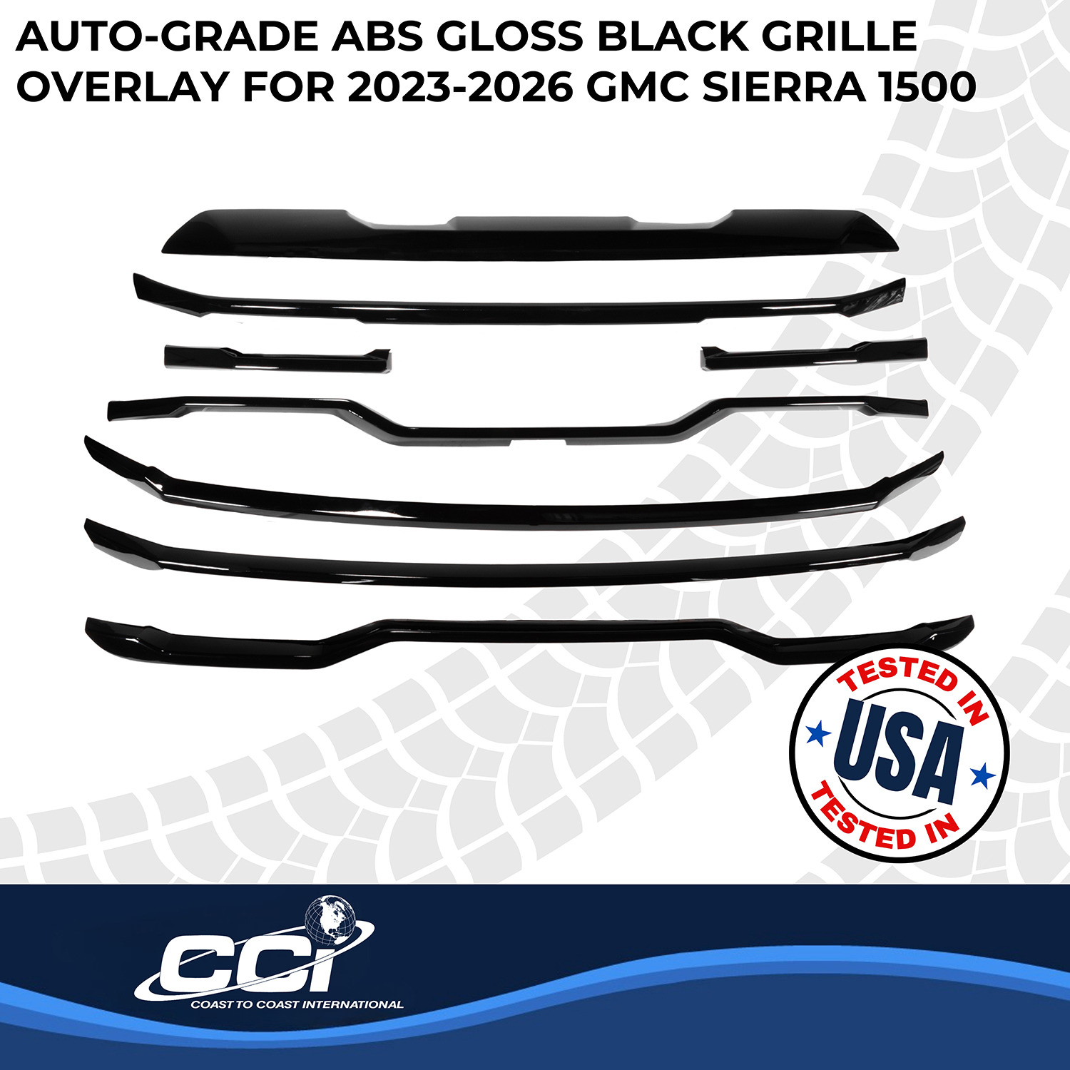 Coast To Coast GI205BLK - Grille Inserts, Black, Gloss Painted