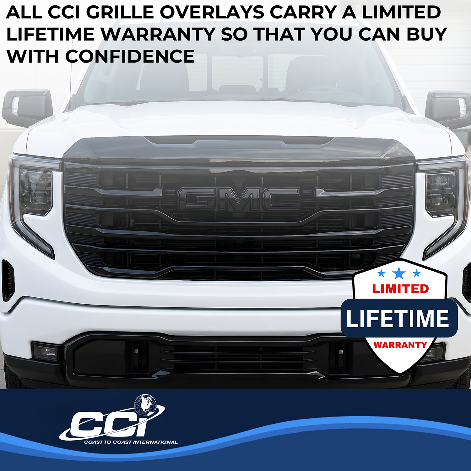 Coast To Coast GI205BLK - Grille Inserts, Black, Gloss Painted