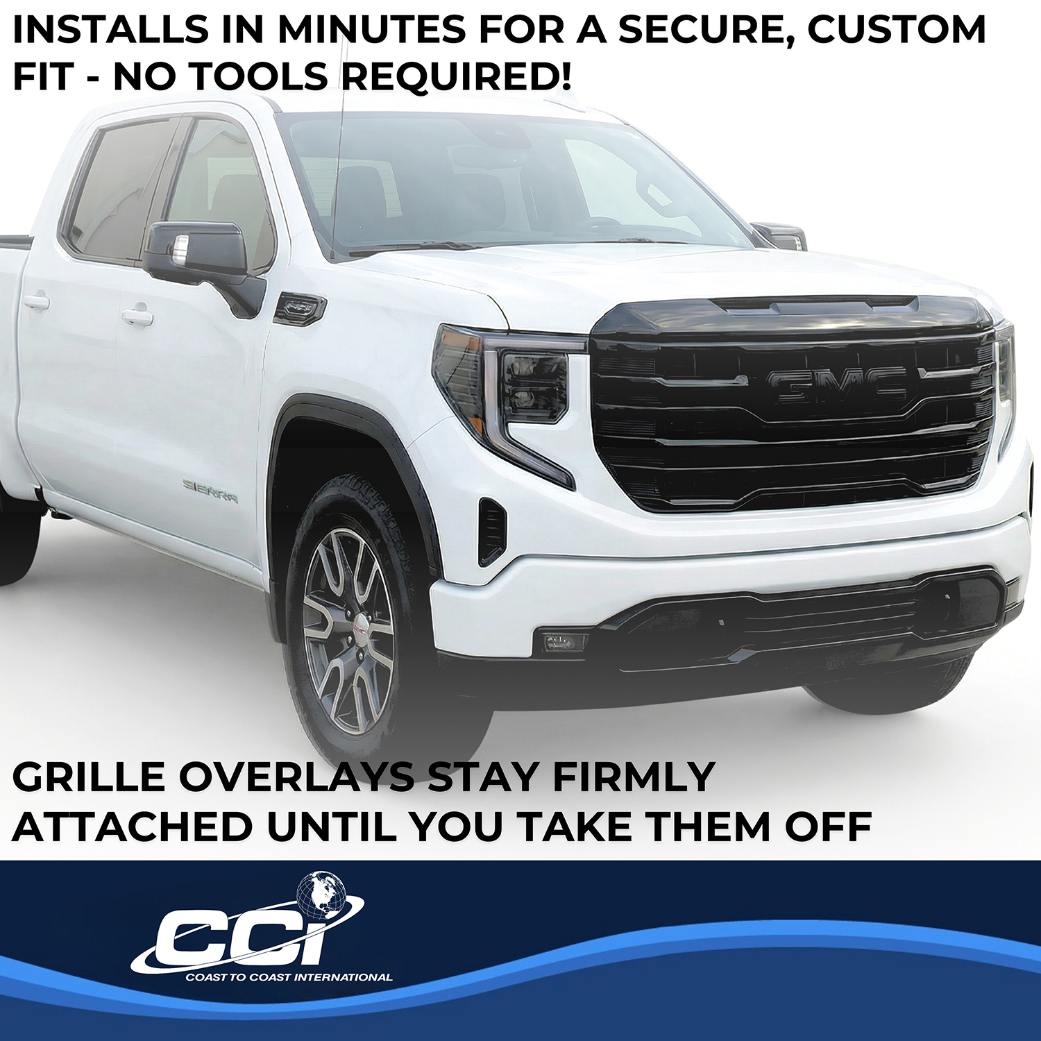 Coast To Coast GI205BLK - Grille Inserts, Black, Gloss Painted