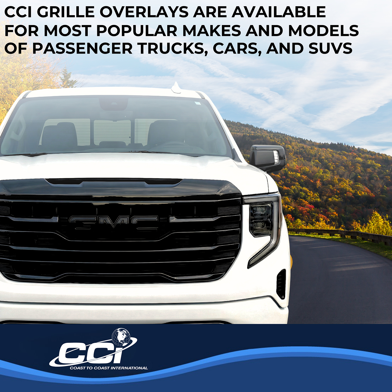 Coast To Coast GI205BLK - Grille Inserts, Black, Gloss Painted