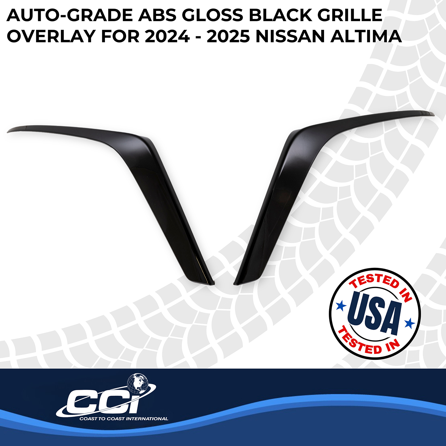 Coast To Coast GI207BLK - Grille Inserts, Black, Gloss Painted