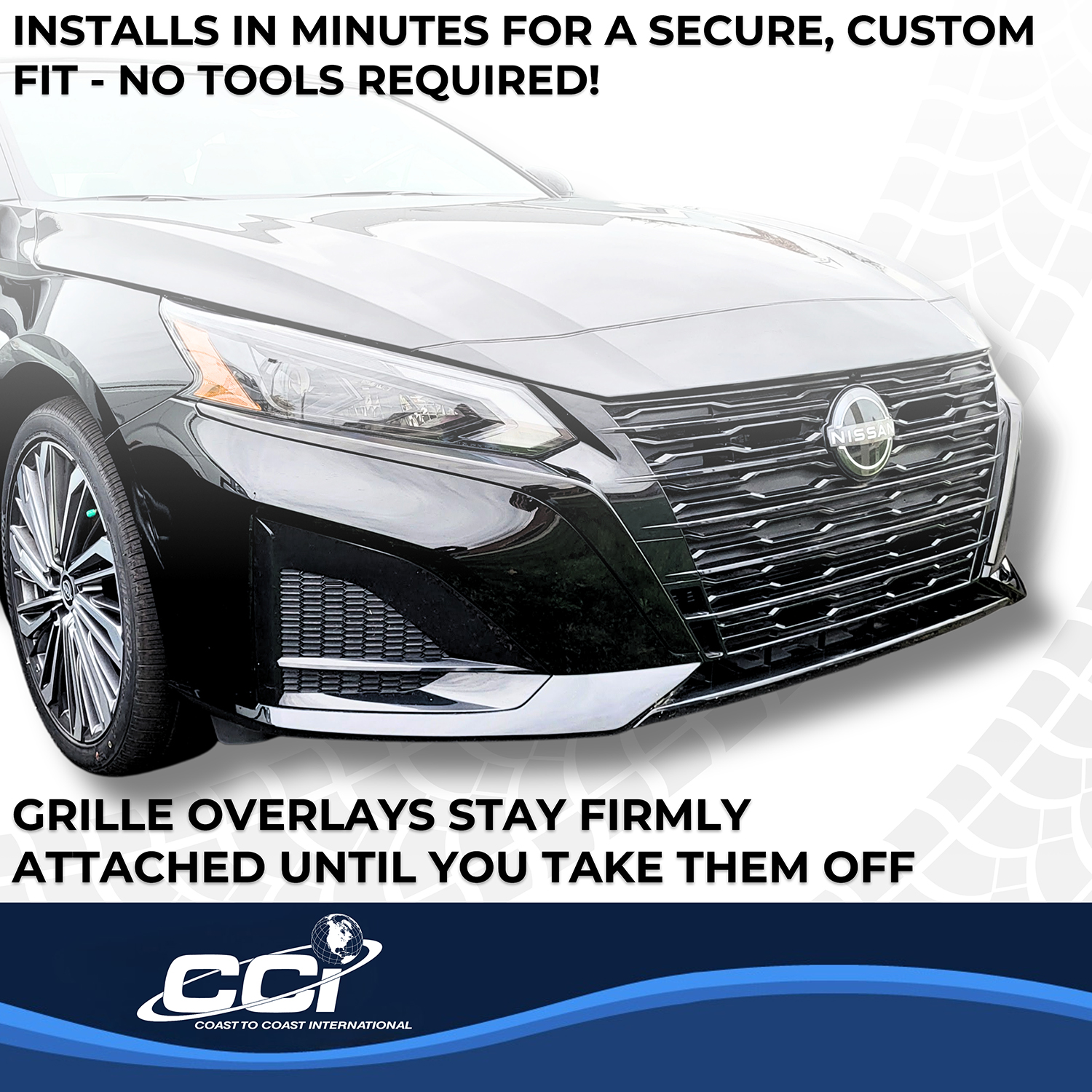 Coast To Coast GI207BLK - Grille Inserts, Black, Gloss Painted