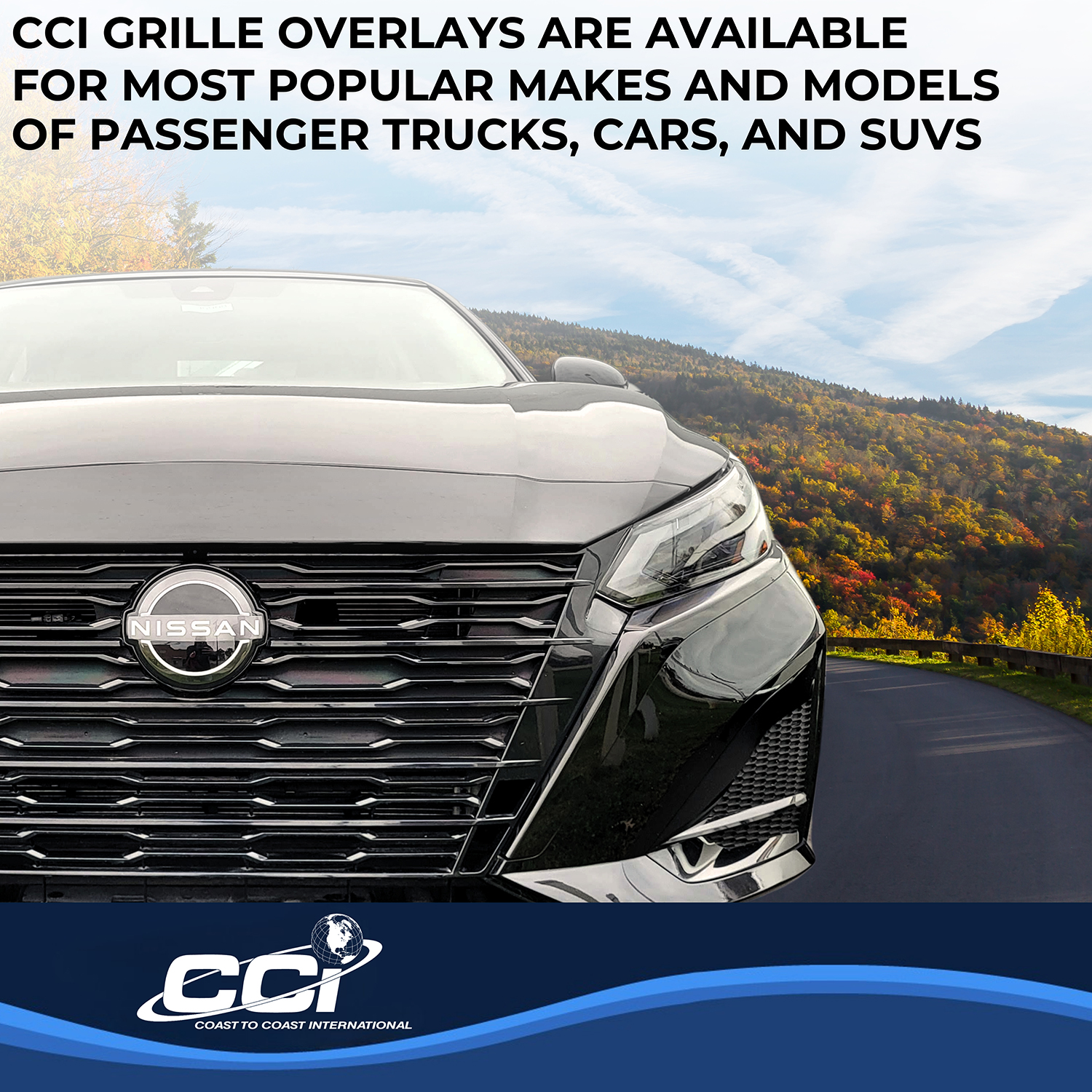 Coast To Coast GI207BLK - Grille Inserts, Black, Gloss Painted