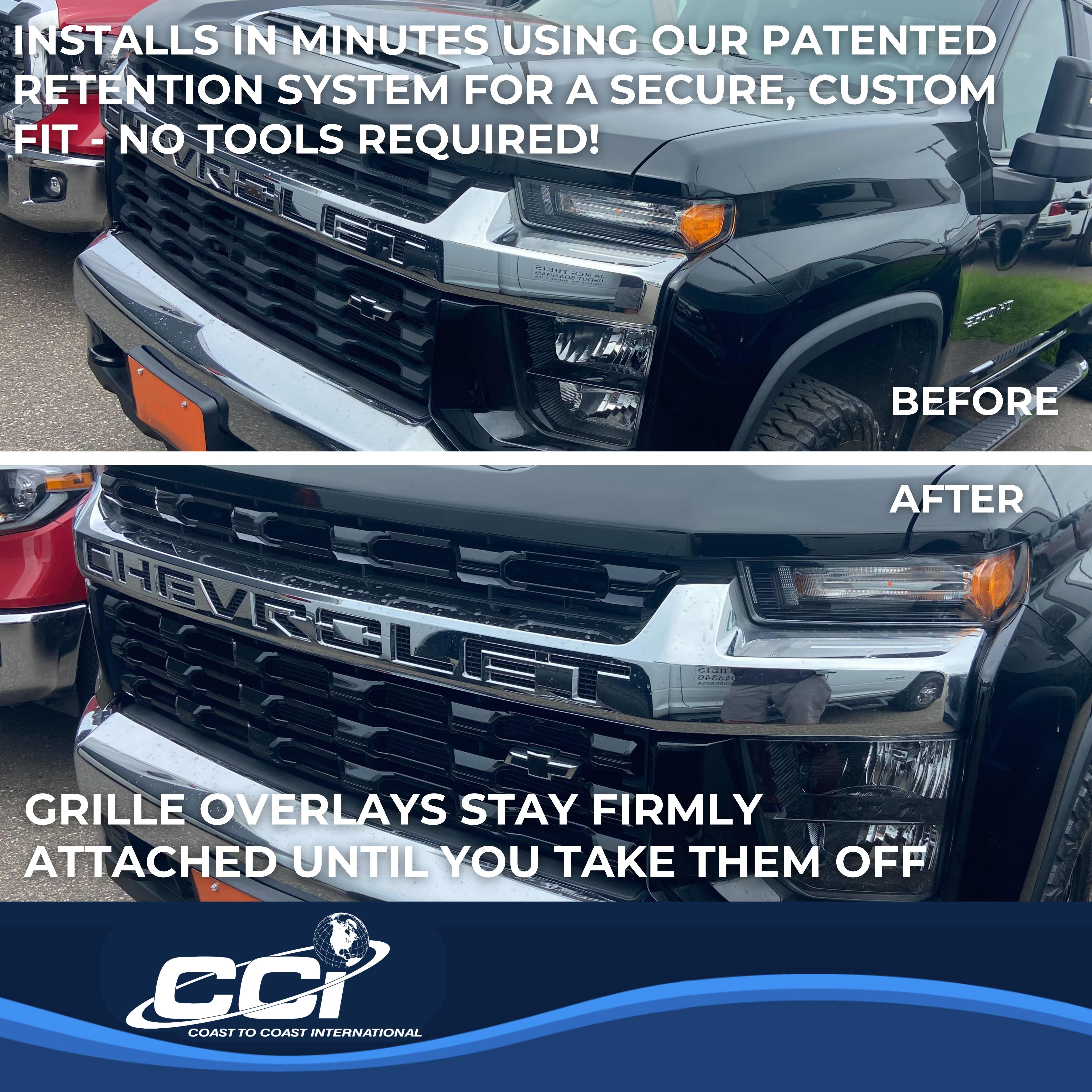 Coast To Coast CCIGI168BLK - Grille Inserts, Black, Gloss Painted