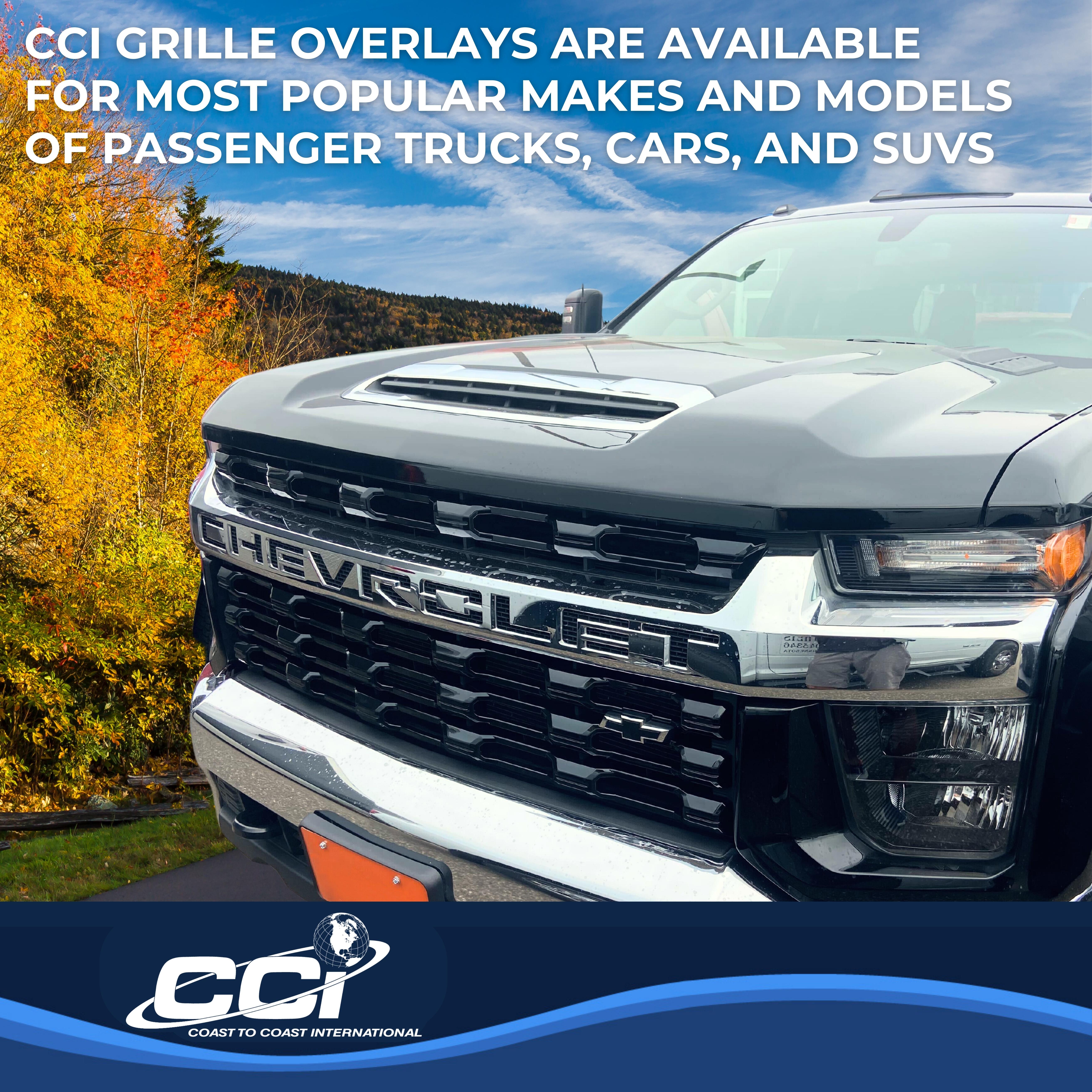 Coast To Coast CCIGI168BLK - Grille Inserts, Black, Gloss Painted
