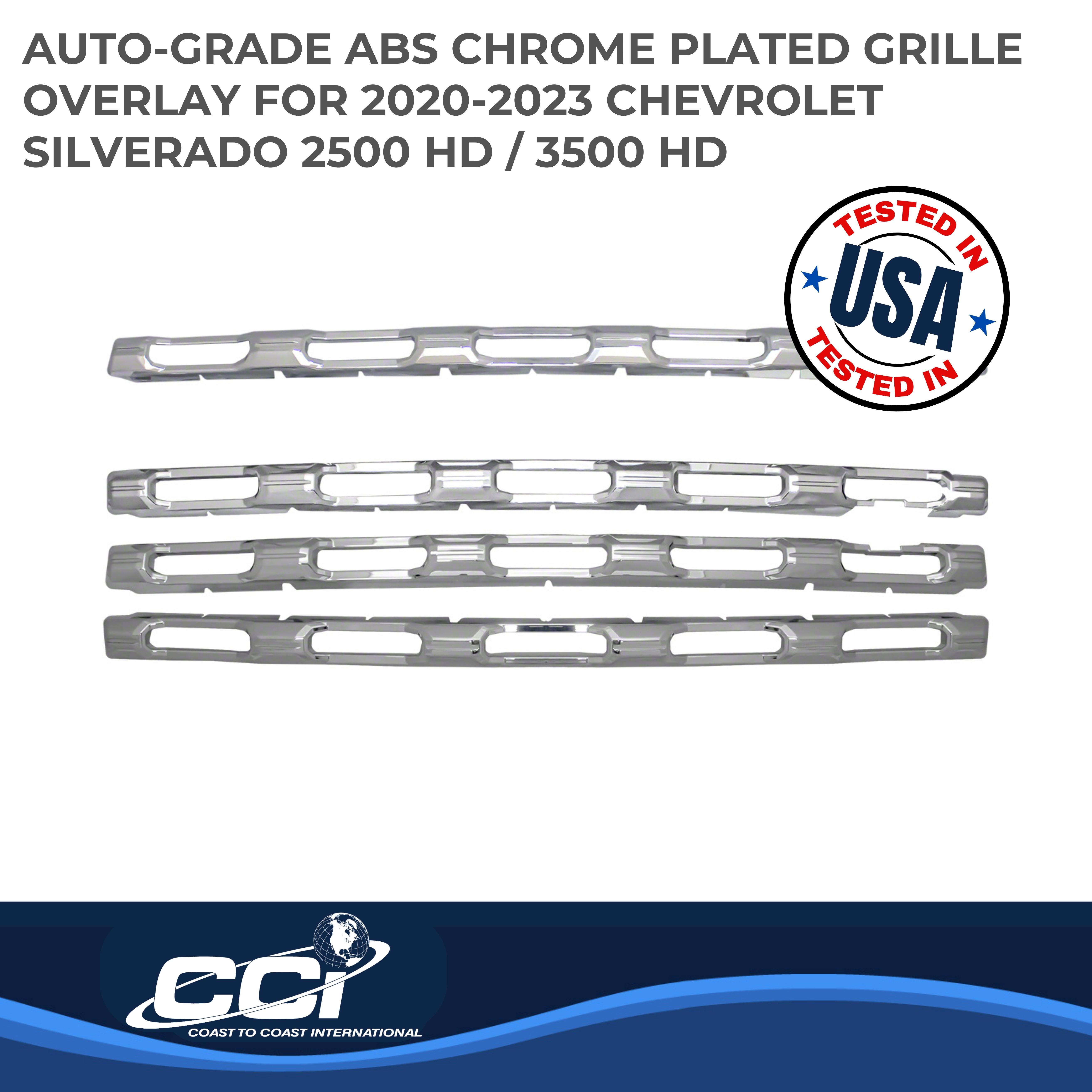Coast To Coast CCIGI168 - Grille Inserts, Silver, Chrome Plated