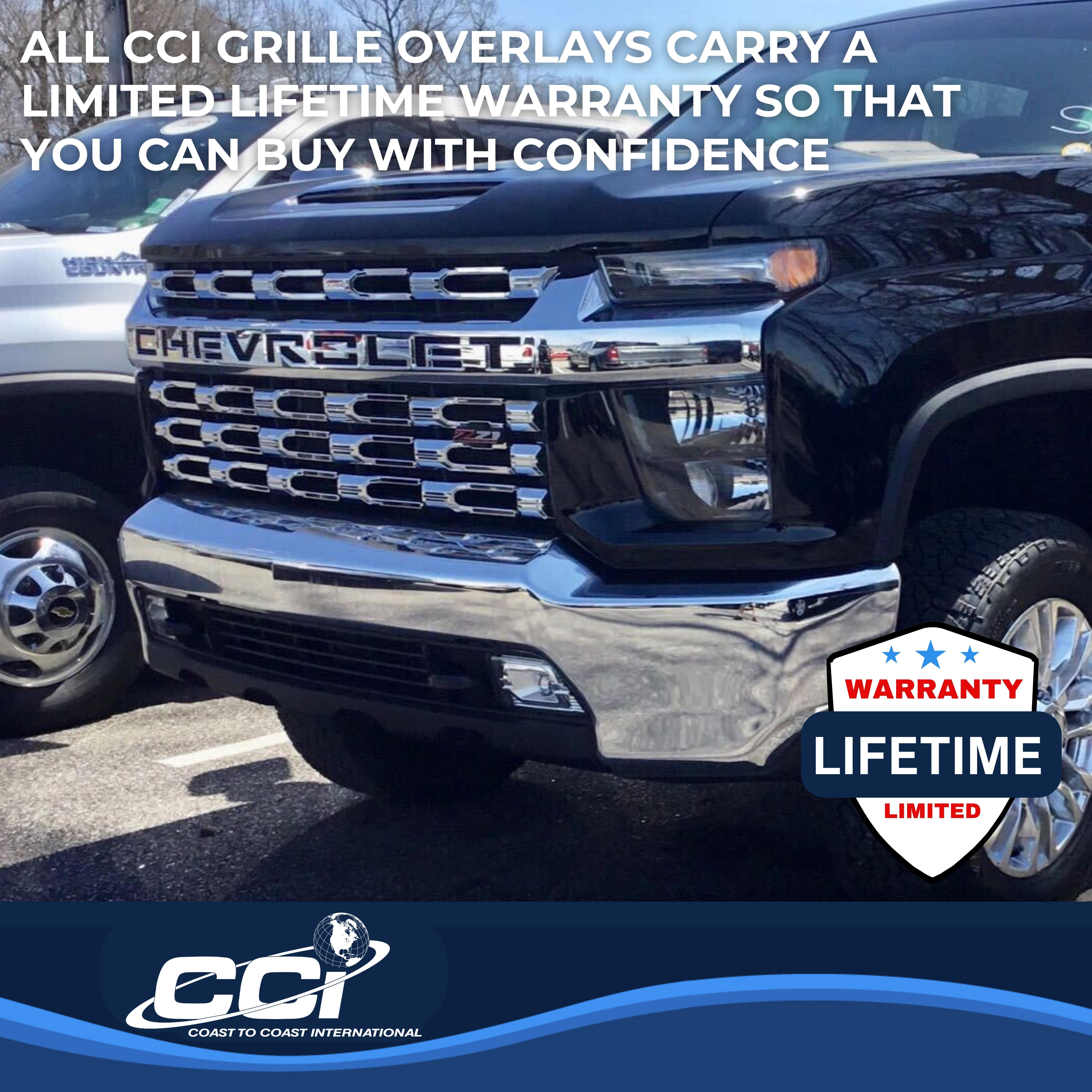 Coast To Coast CCIGI168 - Grille Inserts, Silver, Chrome Plated