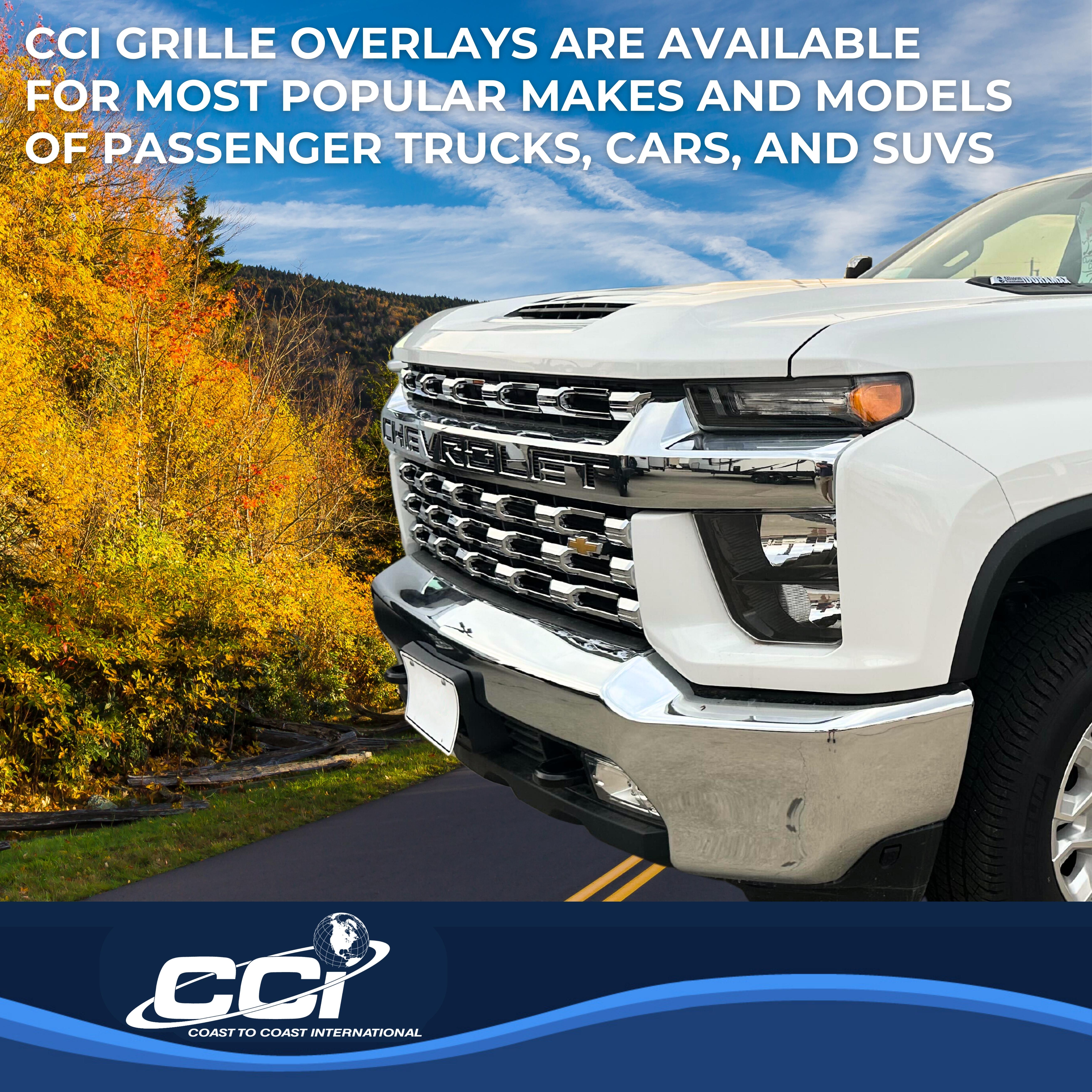 Coast To Coast CCIGI168 - Grille Inserts, Silver, Chrome Plated