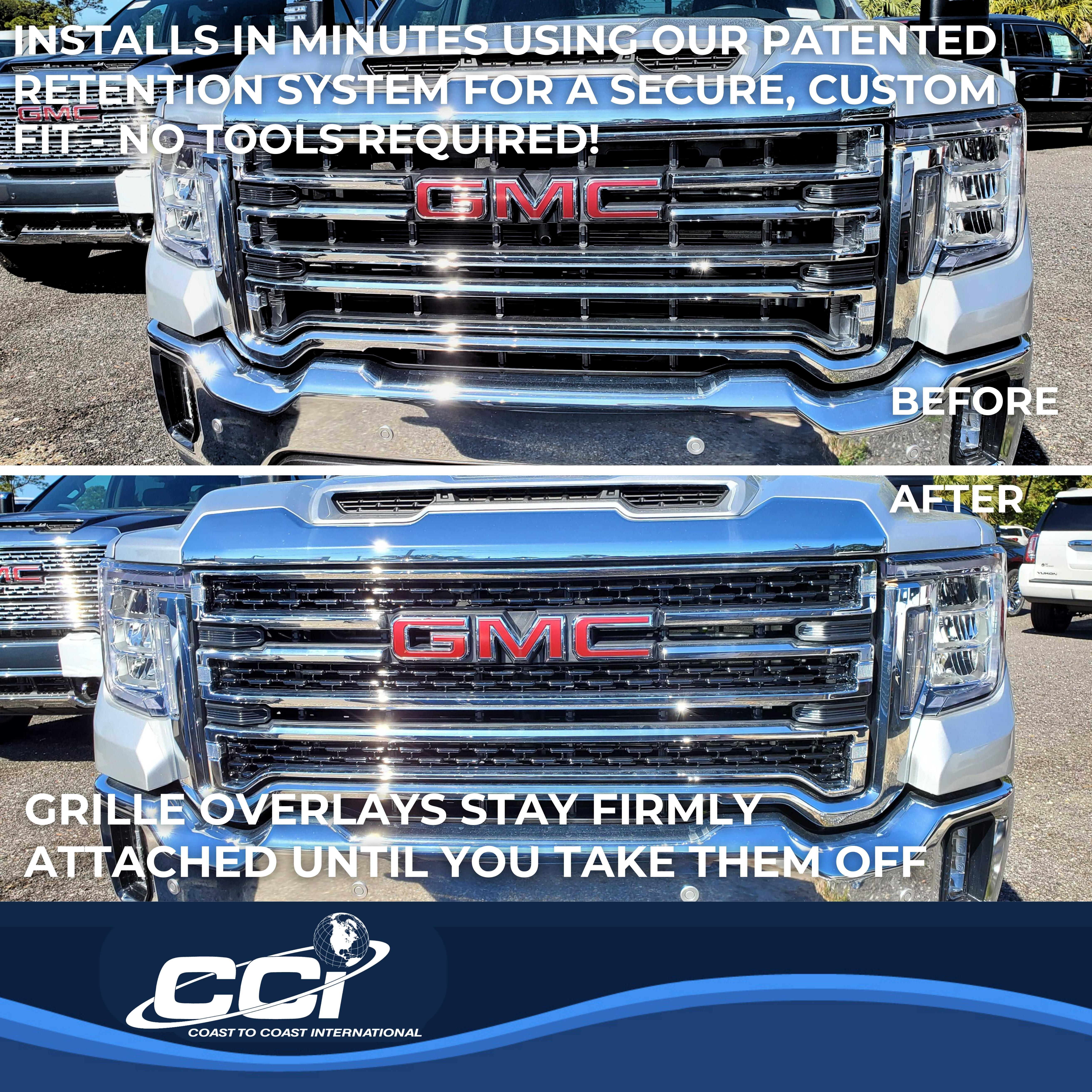 Coast To Coast IWCGI173BLK - Grille Overlays, Black, Gloss Painted