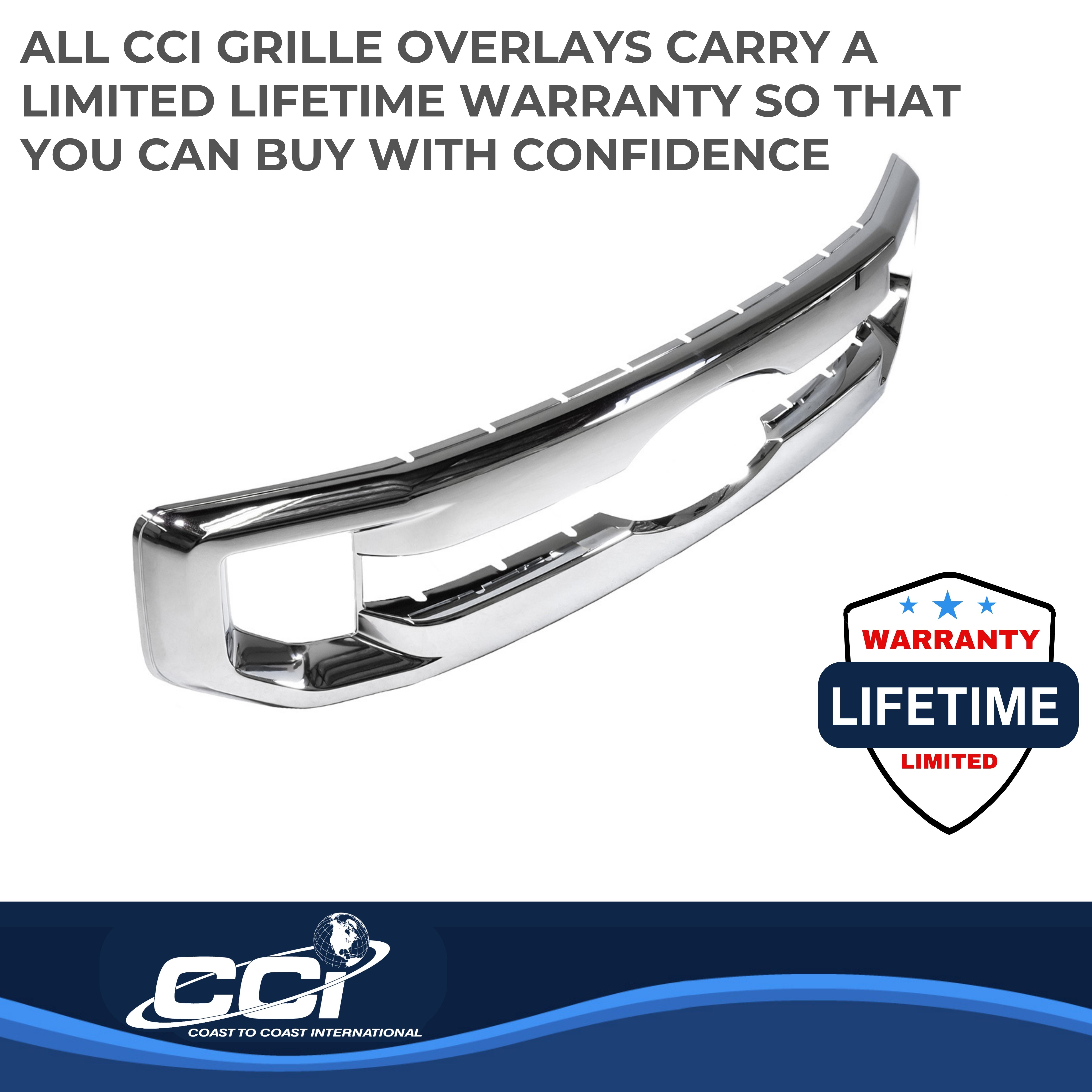 Coast To Coast GI174 - Grille Inserts, Black, Gloss Painted