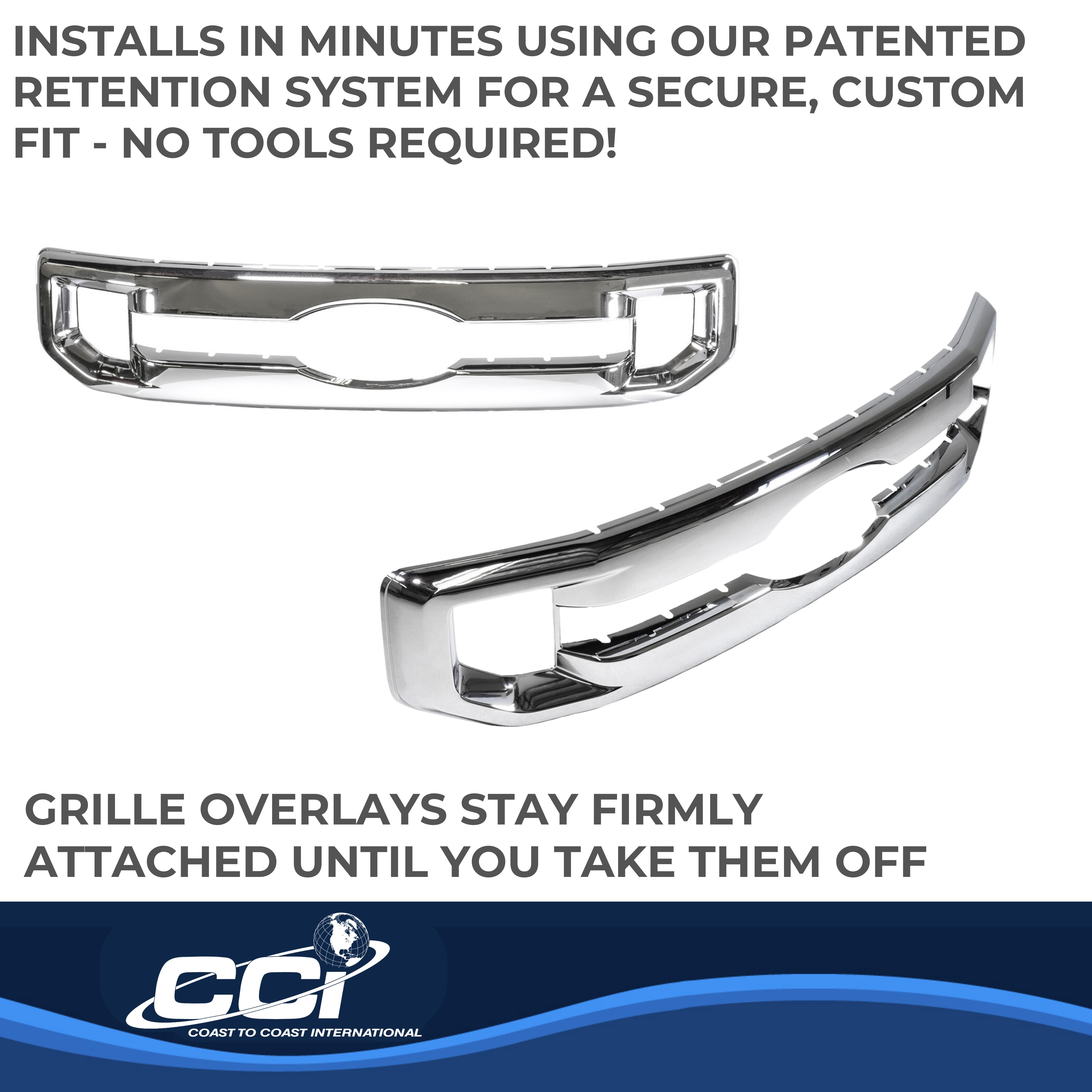Coast To Coast GI174 - Grille Inserts, Black, Gloss Painted
