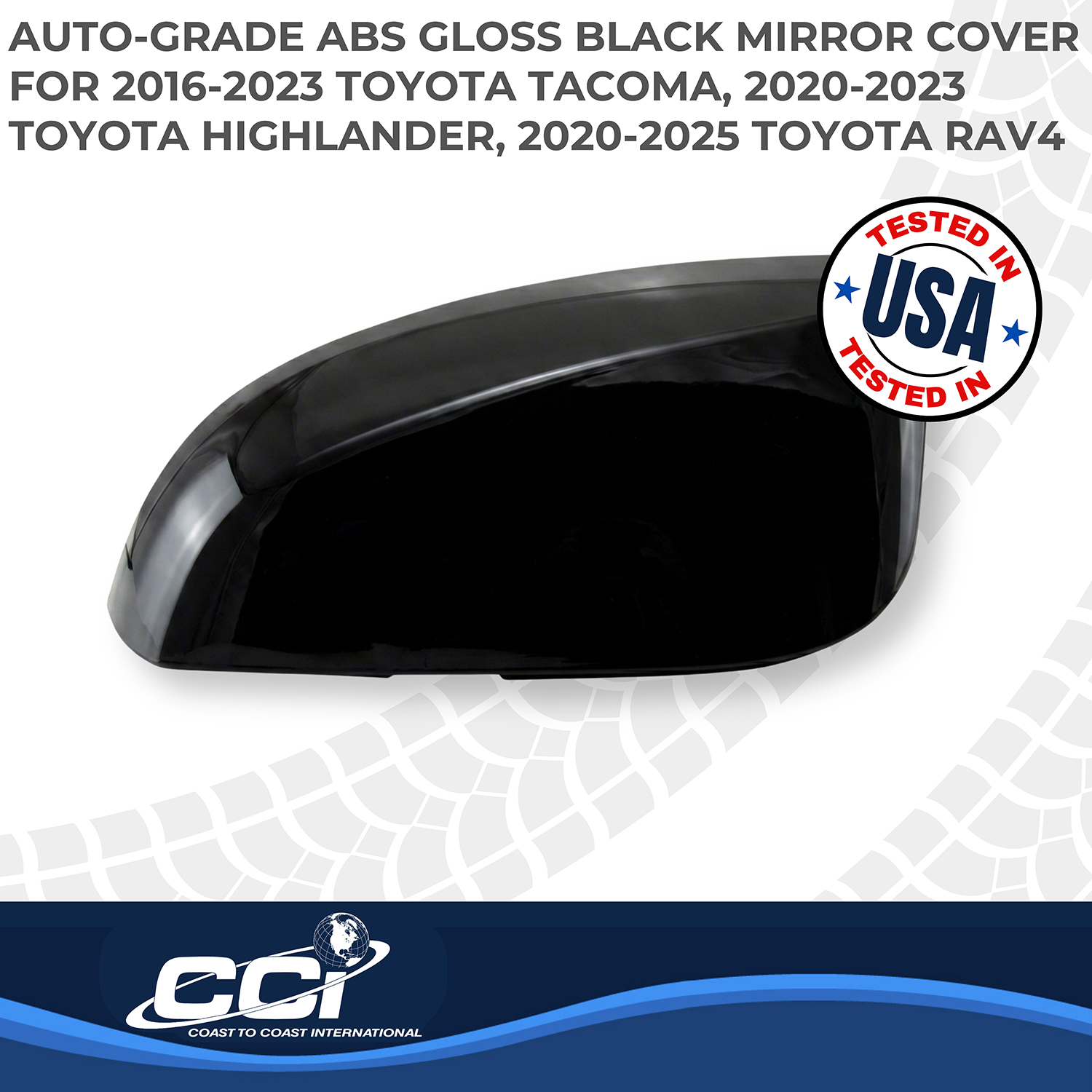 Coast To Coast MC67530RBK - Door Mirror Cover, Black, Gloss Painted