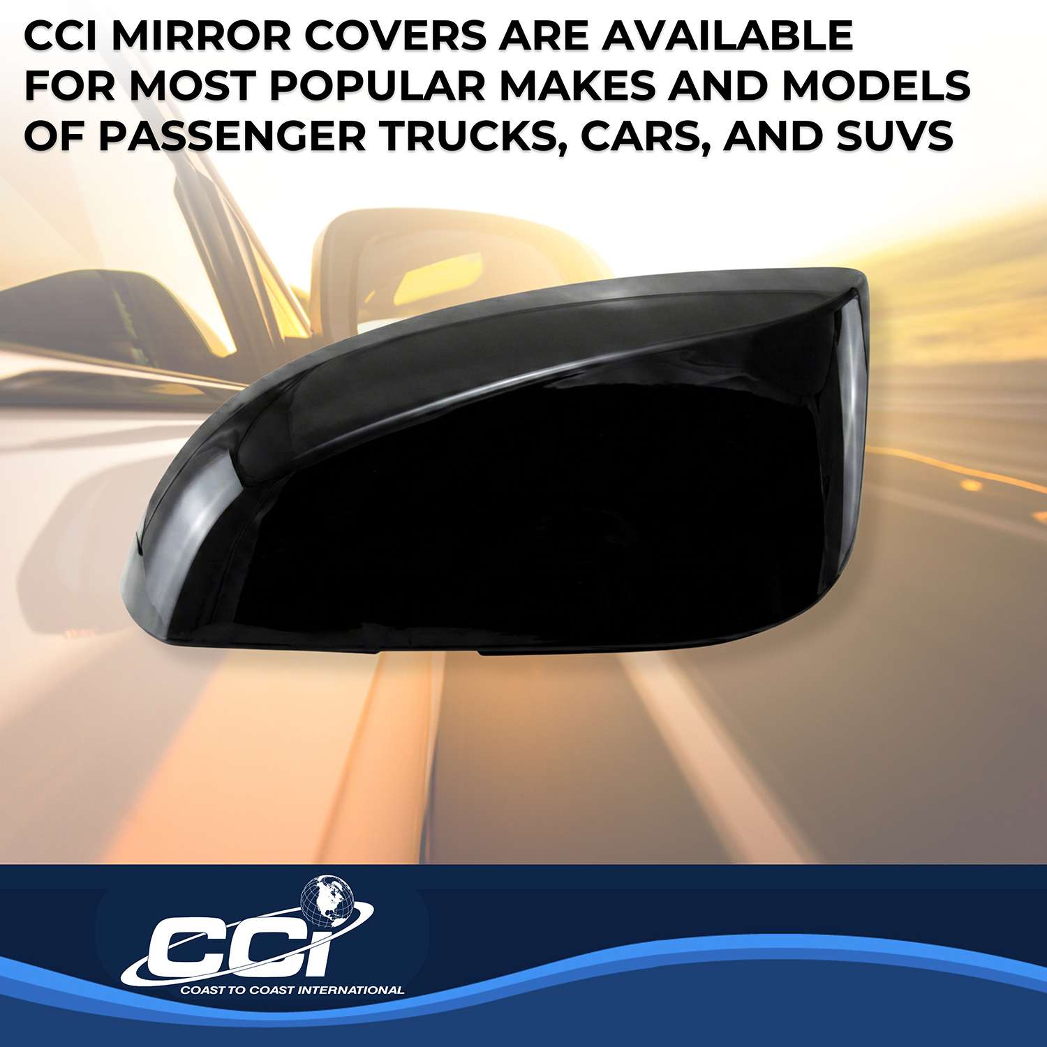 Coast To Coast MC67530RBK - Door Mirror Cover, Black, Gloss Painted