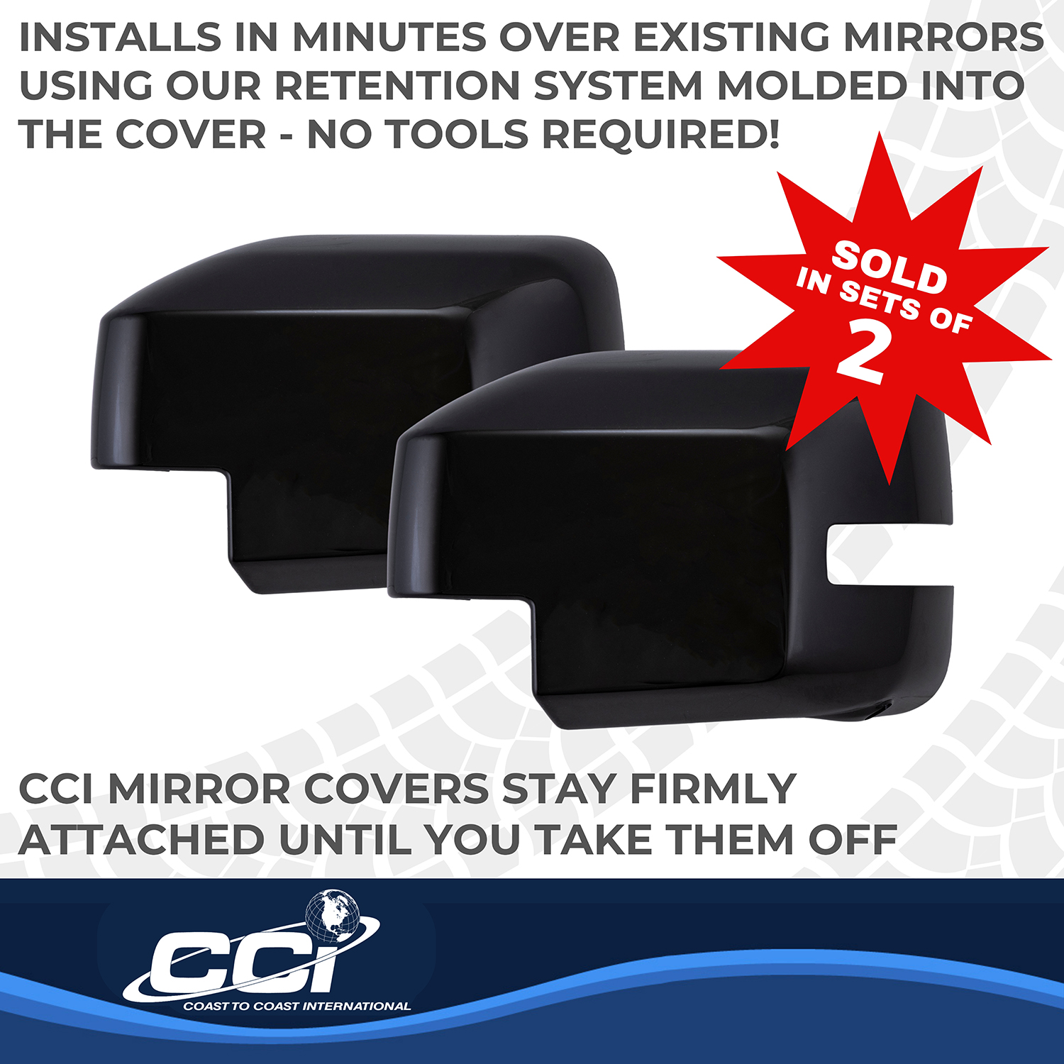 Coast To Coast MC67558RBK - Exterior Mirror Covr, Black, Gloss Painted