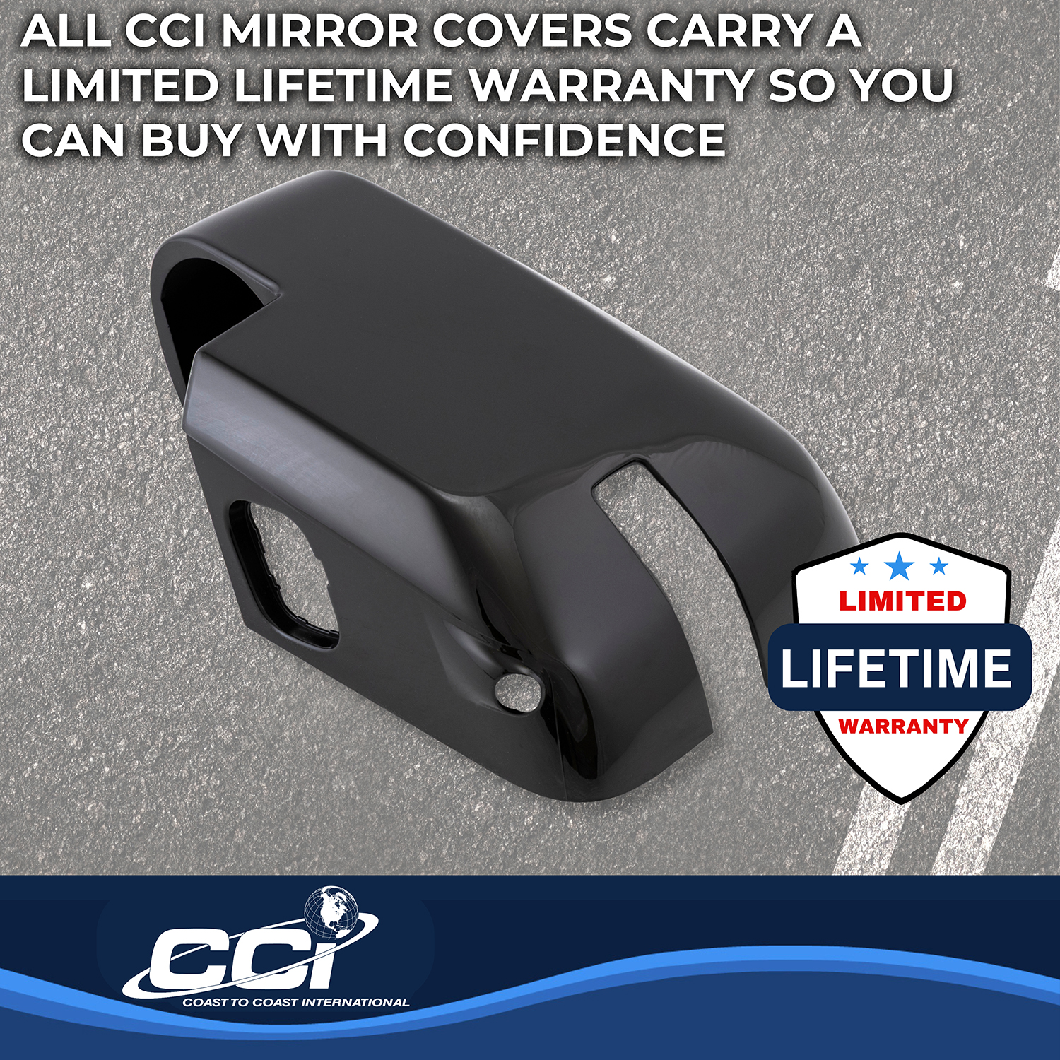 Coast To Coast MC67558RBK - Exterior Mirror Covr, Black, Gloss Painted