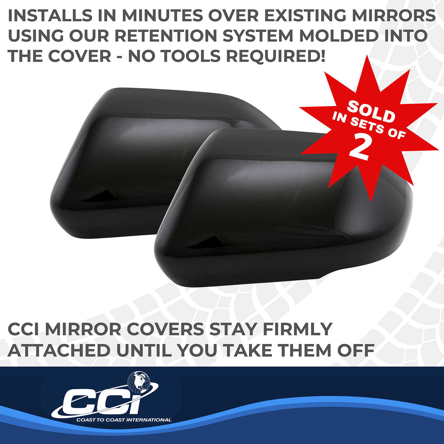 Coast To Coast MC67561BLK - Exterior Mirror Covr, Black, Gloss Painted