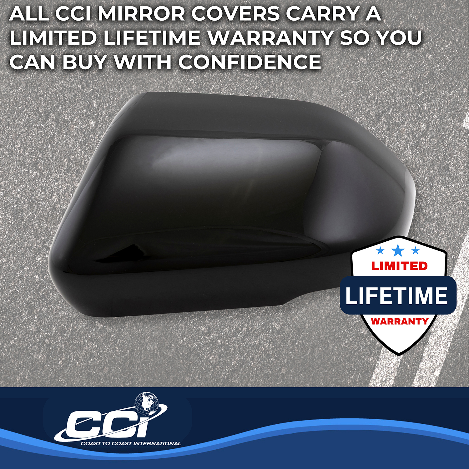 Coast To Coast MC67561BLK - Exterior Mirror Covr, Black, Gloss Painted