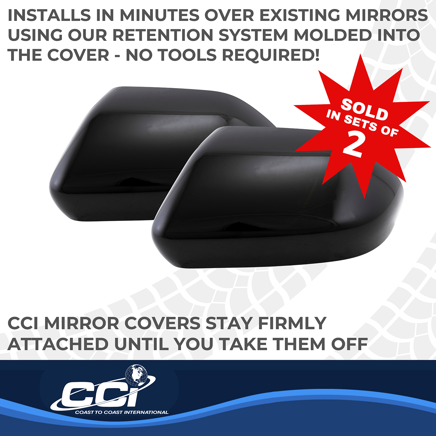 Coast To Coast MC67562BLK - Exterior Mirror Covr, Black, Gloss Painted