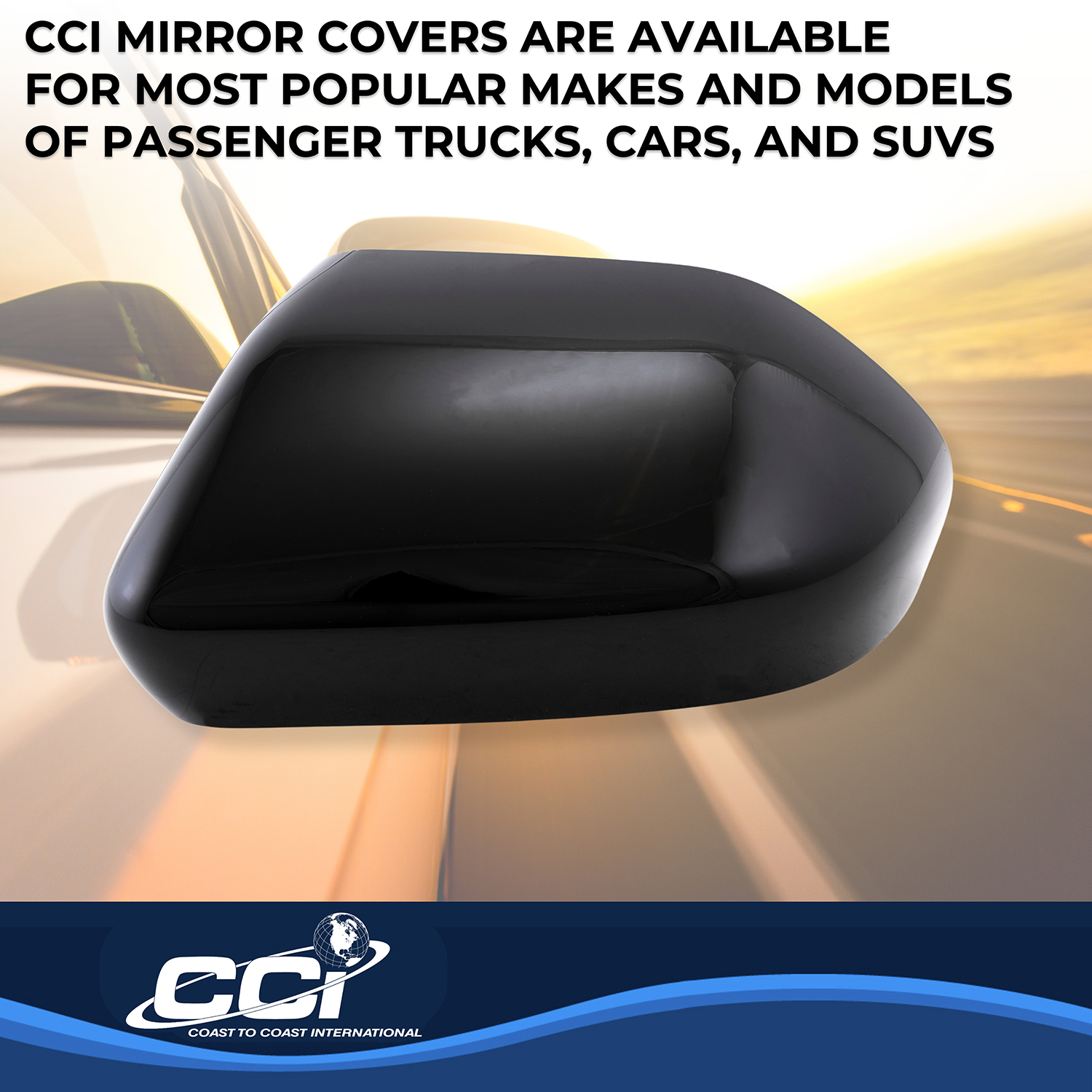Coast To Coast MC67562BLK - Exterior Mirror Covr, Black, Gloss Painted