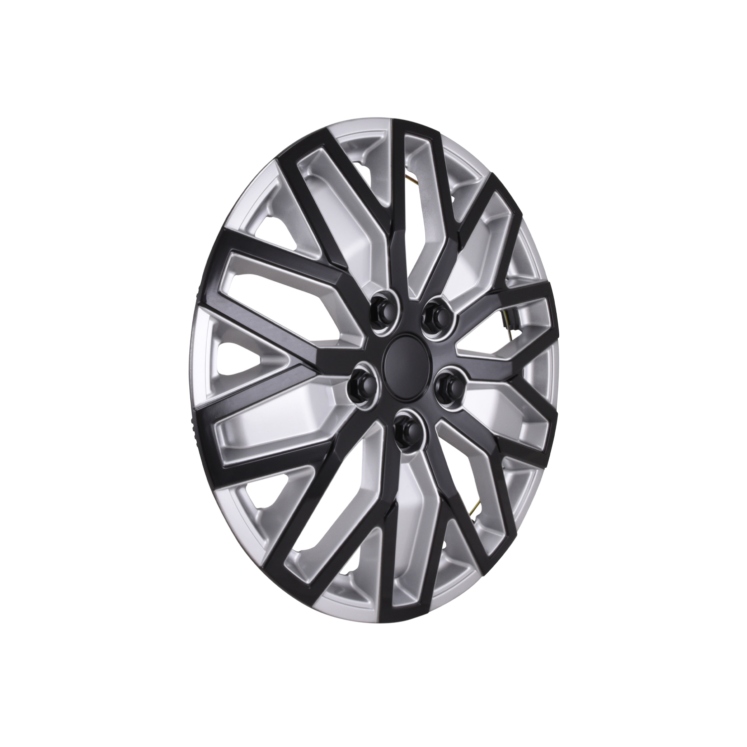 Coast To Coast 105115SB - Premium Wheel Covers, Black/ Silver, Gloss Painted