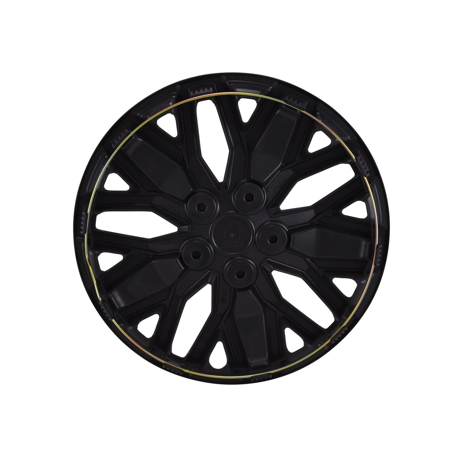 Coast To Coast 105115SB - Premium Wheel Covers, Black/ Silver, Gloss Painted