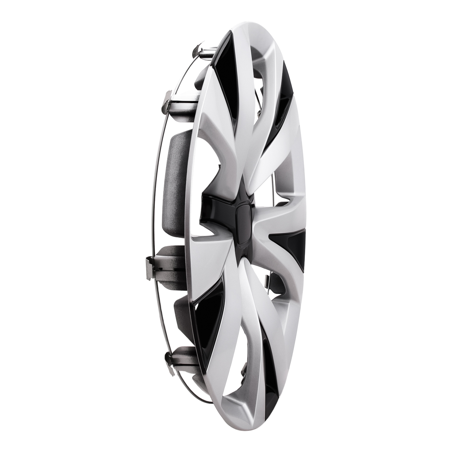 Coast To Coast IWC55916SB - IWC Wheel Covers, Black/ Silver, Gloss Painted