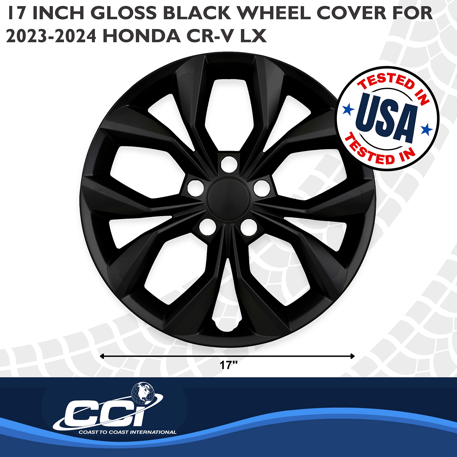 Coast To Coast 56217BLK - Premium Wheel Covers, Black, Gloss Painted