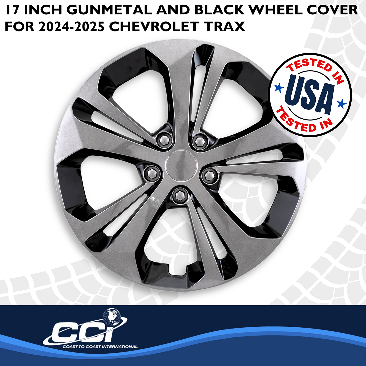 Coast To Coast 56417GB - Premium Wheel Covers, Black, Gloss Painted