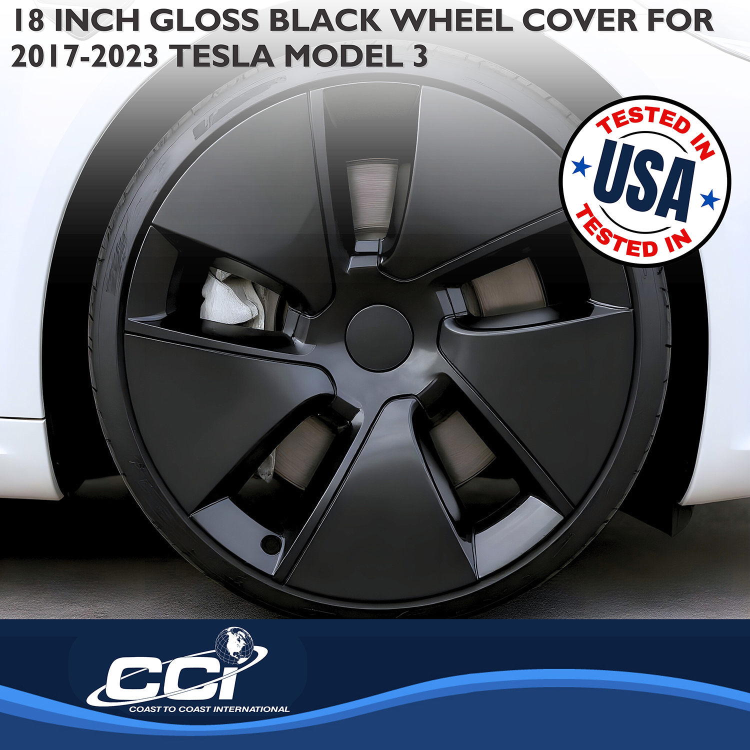 Coast To Coast 56518BLK - Premium Wheel Covers, Black, Gloss Painted