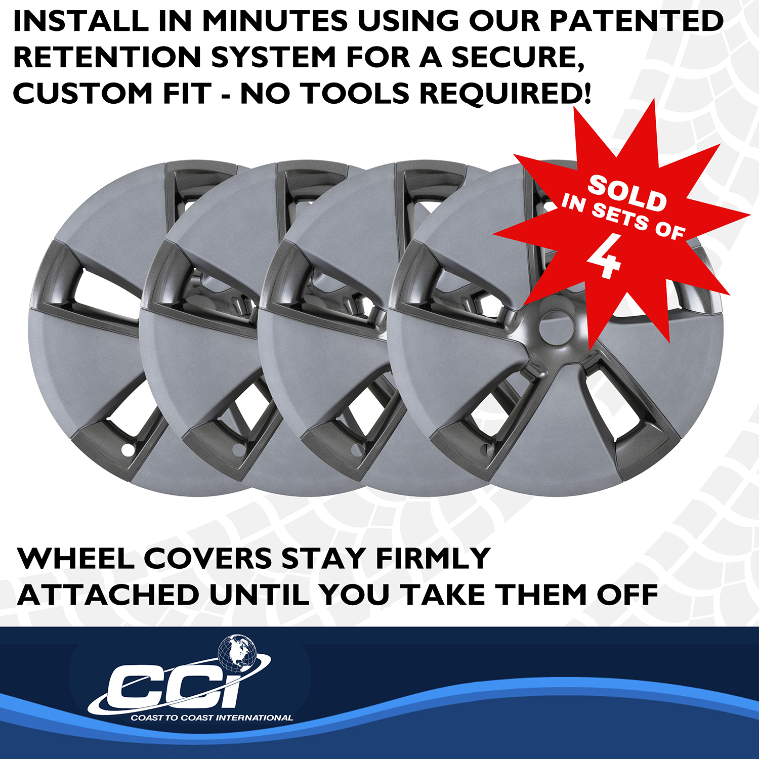 Coast To Coast 56518SC - Premium Wheel Covers, Silver, Gloss Painted
