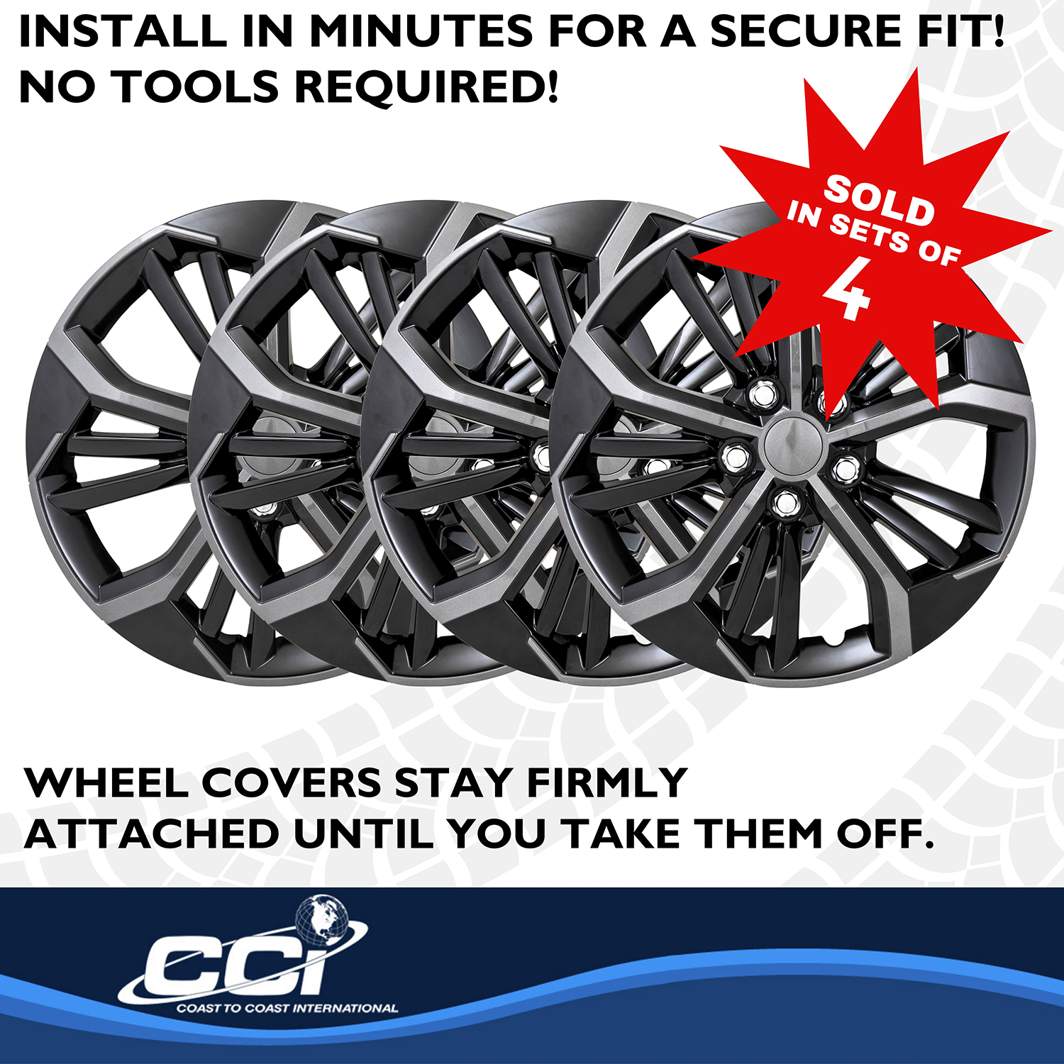 Coast To Coast 56716CB - Premium Wheel Covers, Silver, Painted
