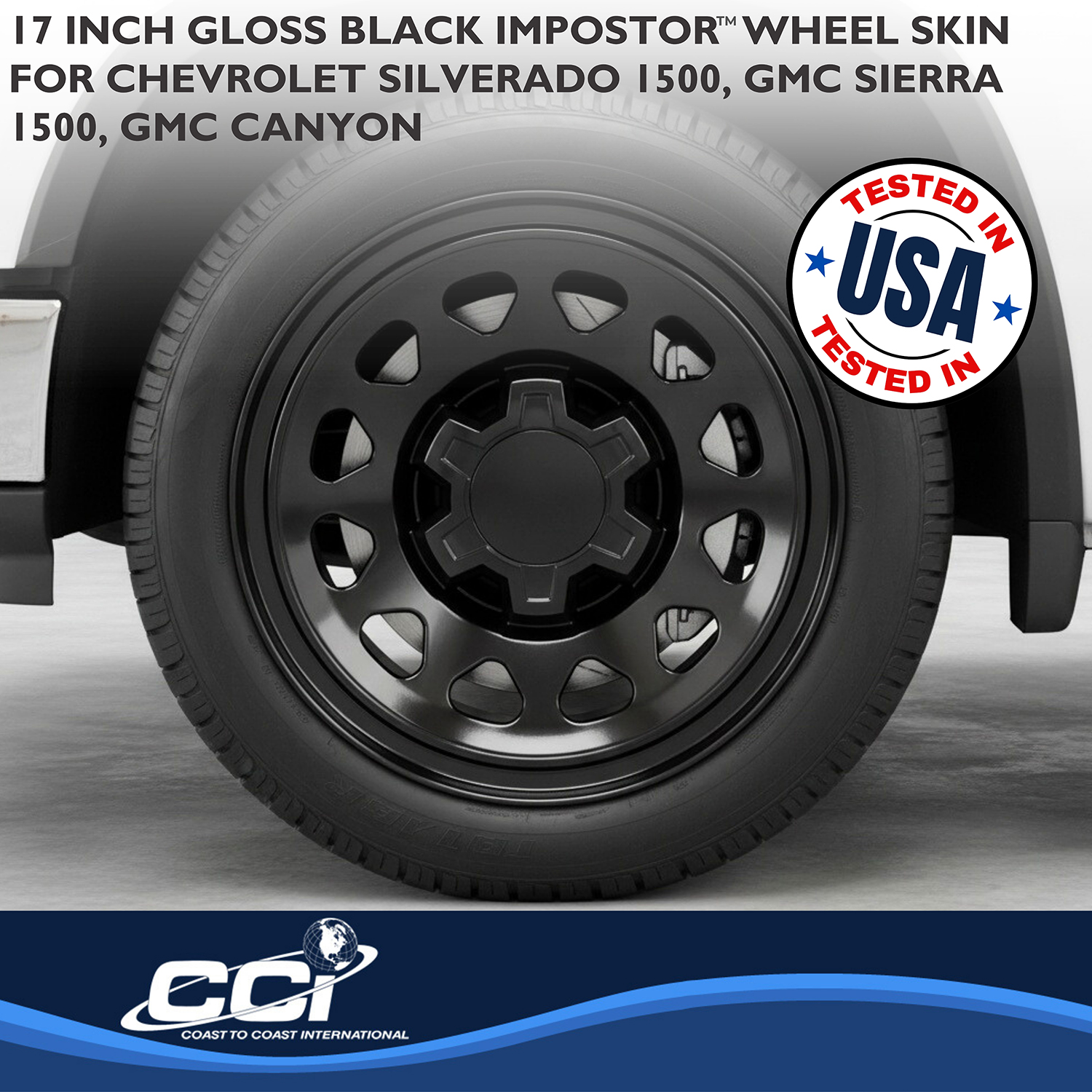 Coast To Coast IMP100BLKN - Wheel Skins, Black, ABS Plastic