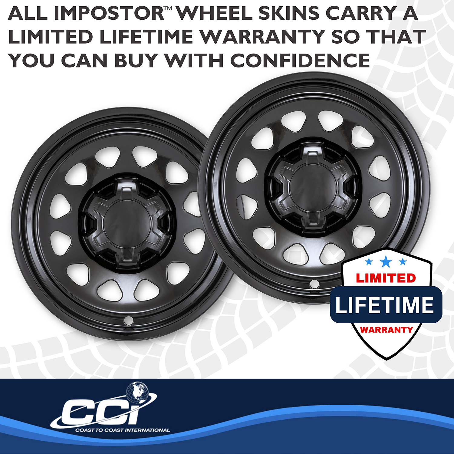 Coast To Coast IMP100BLKN - Wheel Skins, Black, ABS Plastic