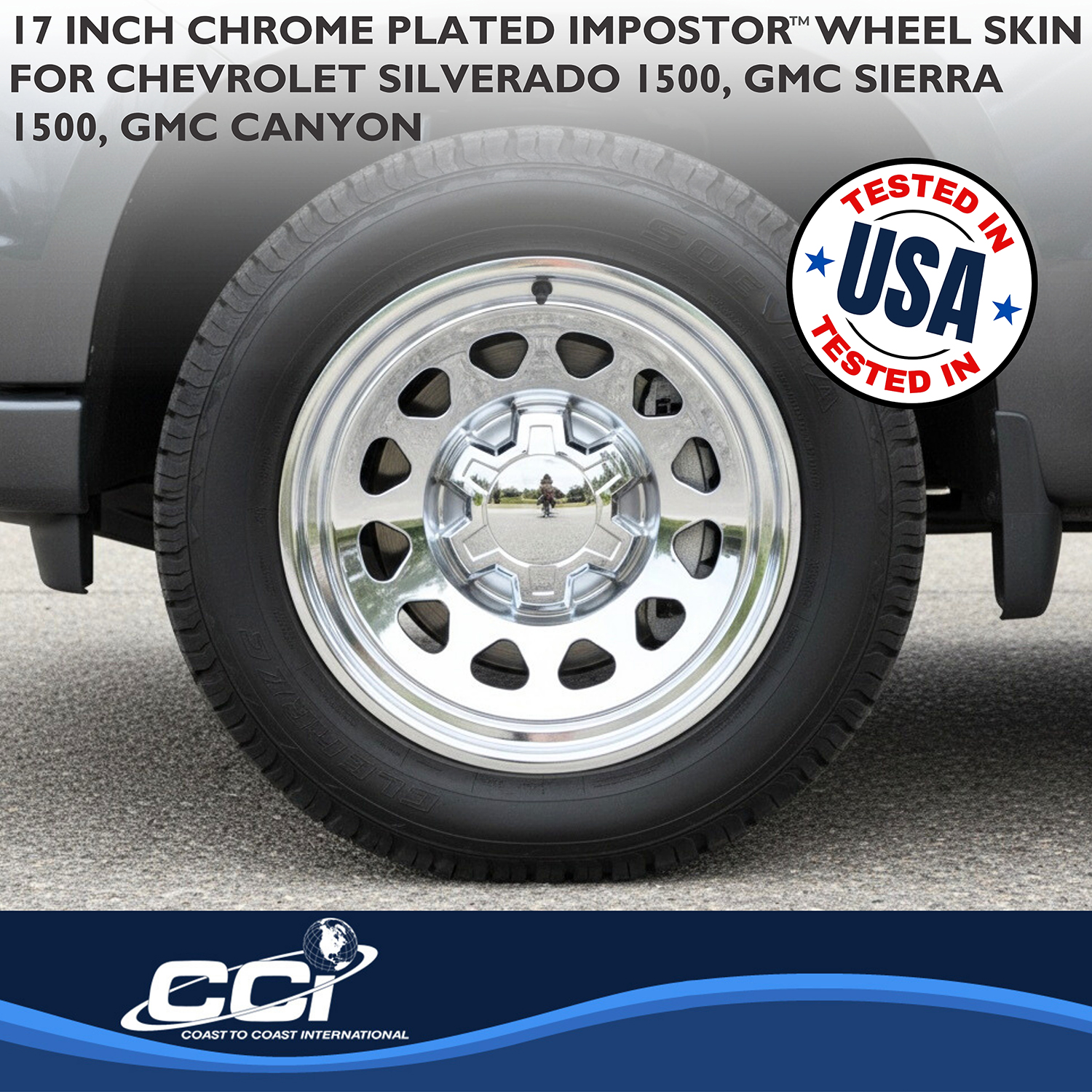 Coast To Coast IMP100XN - Wheel Skins, Silver, ABS Plastic
