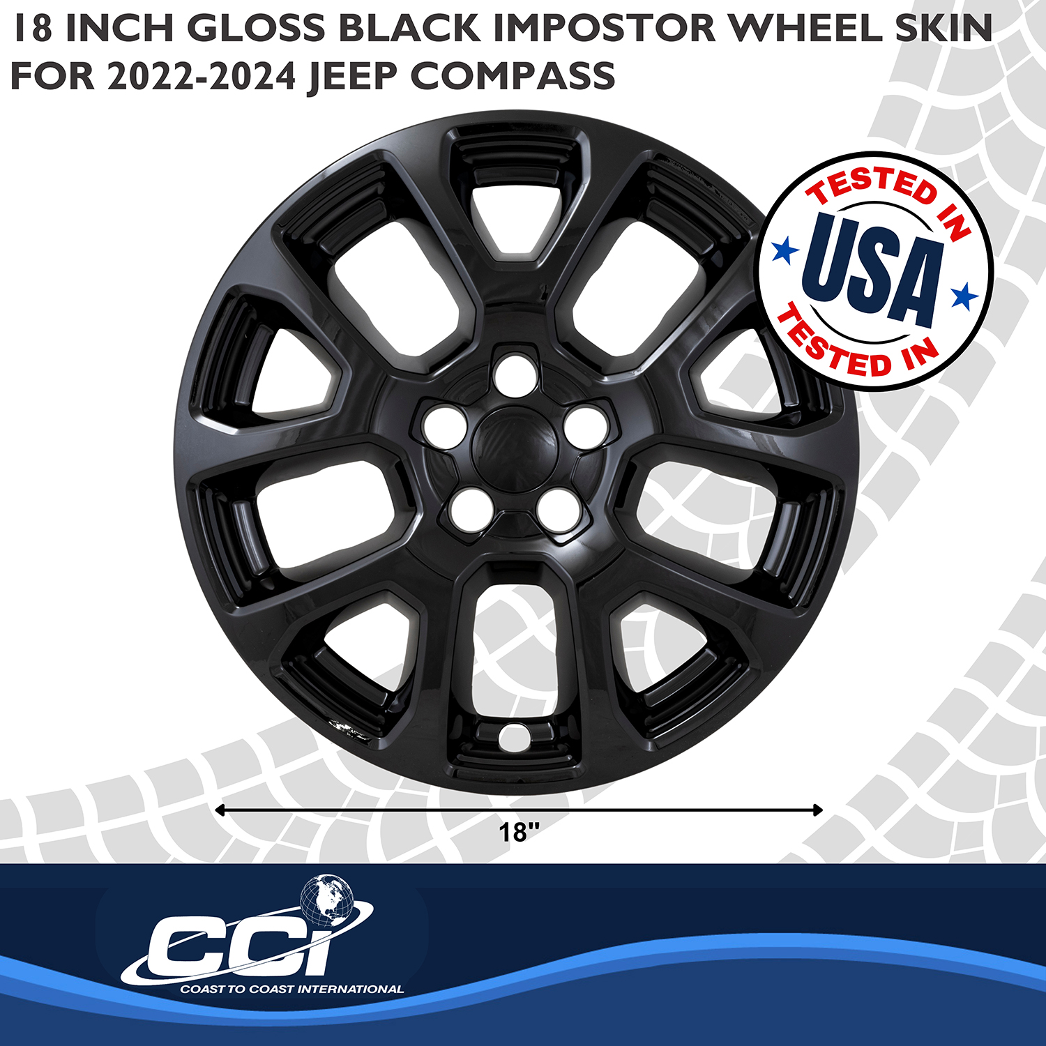 Coast To Coast IMP507BLK - Wheel Skins, Black, ABS Plastic