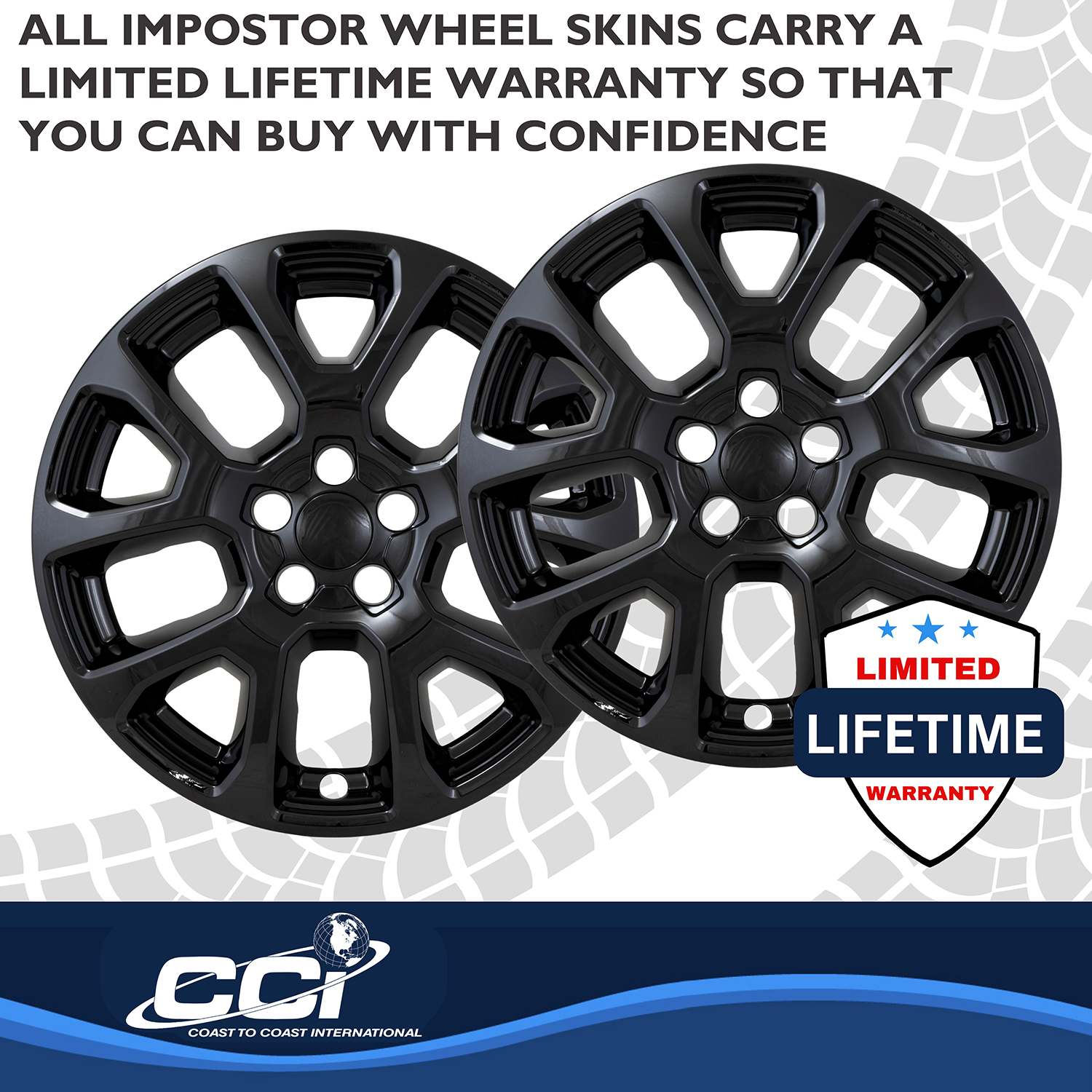 Coast To Coast IMP507BLK - Wheel Skins, Black, ABS Plastic