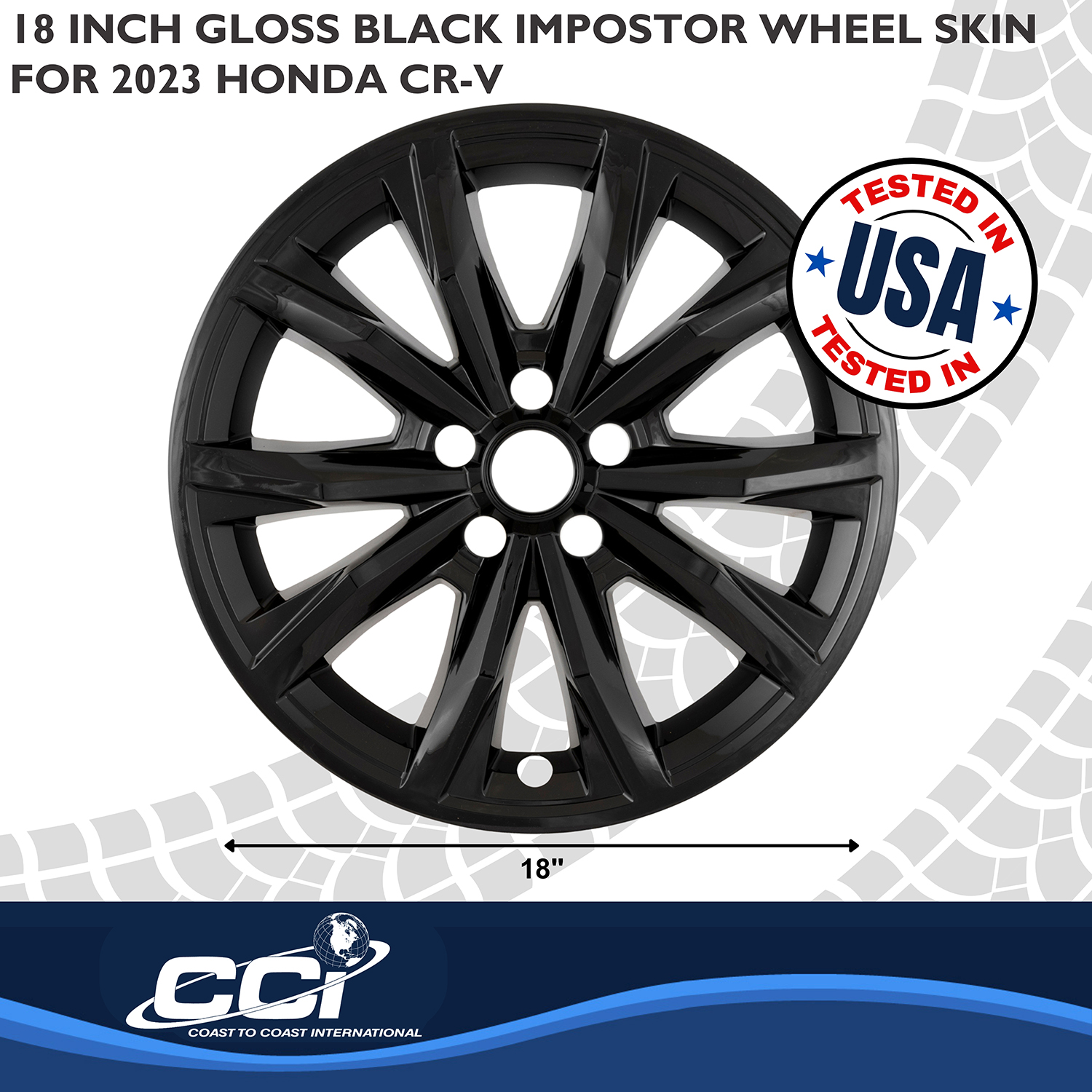 Coast To Coast IMP510BLK - Wheel Skins, Black, ABS Plastic