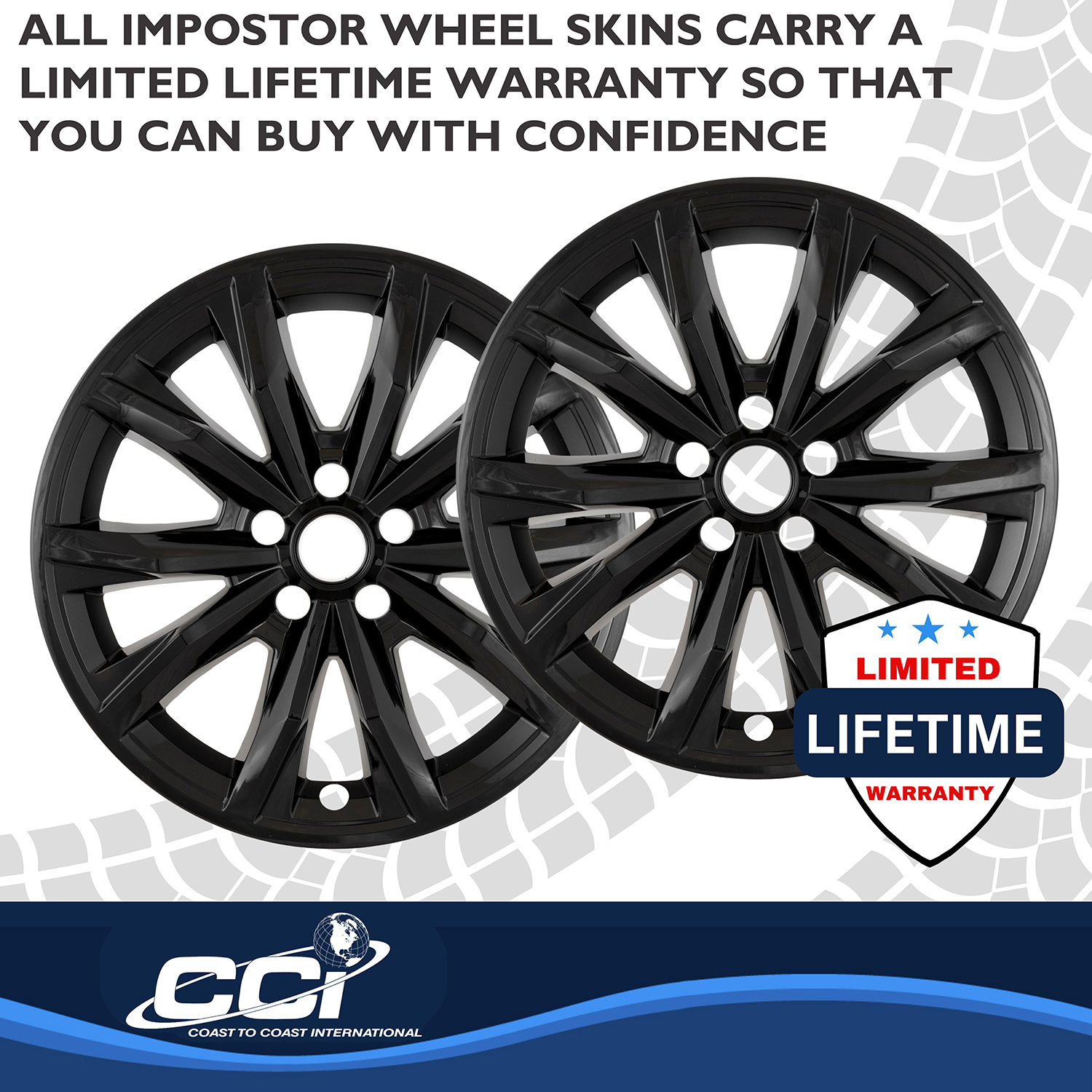 Coast To Coast IMP510BLK - Wheel Skins, Black, ABS Plastic