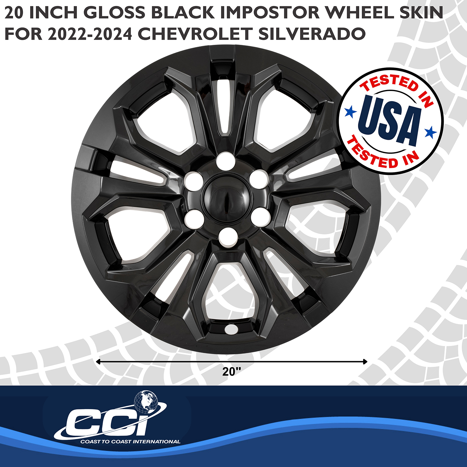 Coast To Coast IMP511BLK - Wheel Skins, Black, ABS Plastic