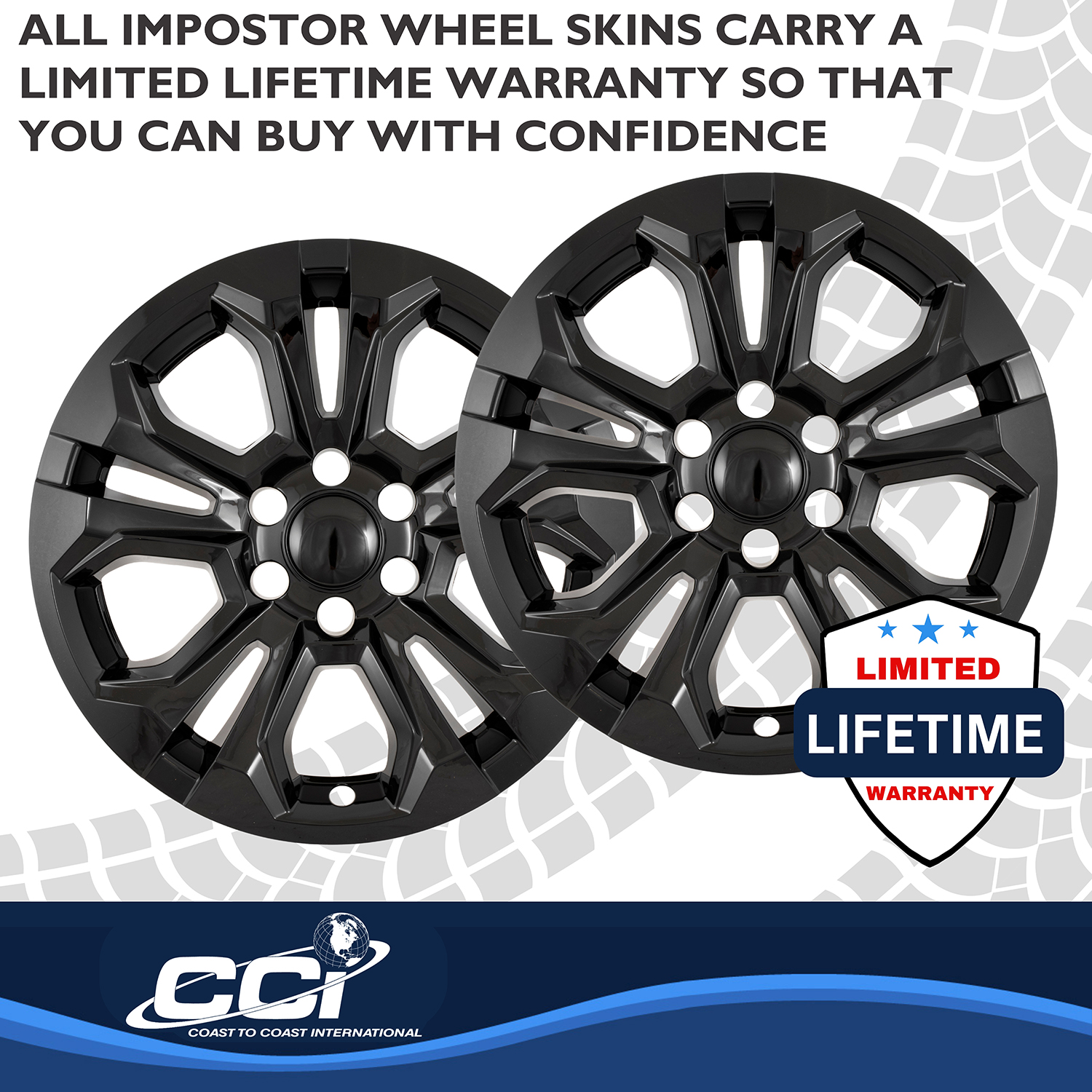 Coast To Coast IMP511BLK - Wheel Skins, Black, ABS Plastic