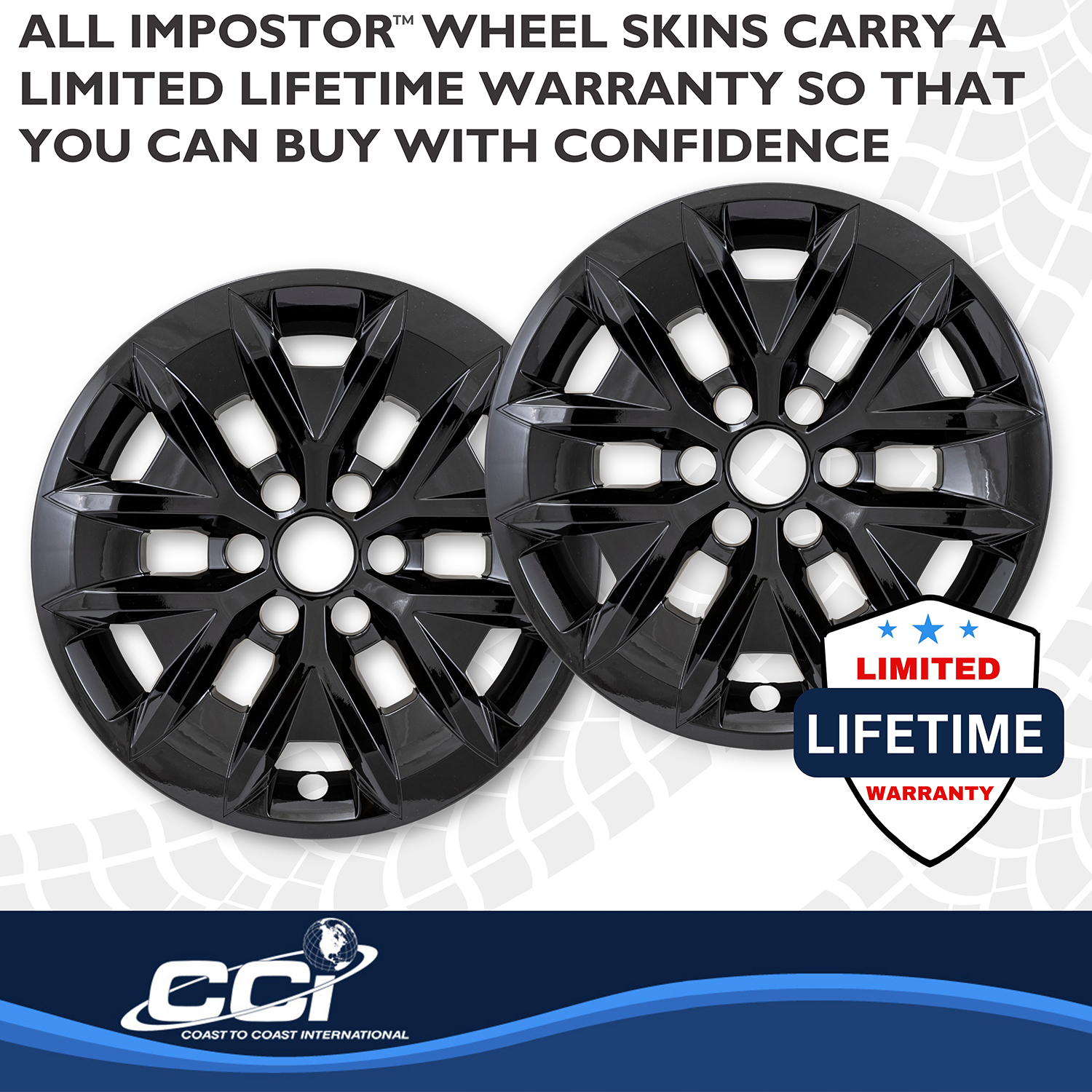 Coast To Coast IMP516BLK - Wheel Skins, Black, ABS Plastic