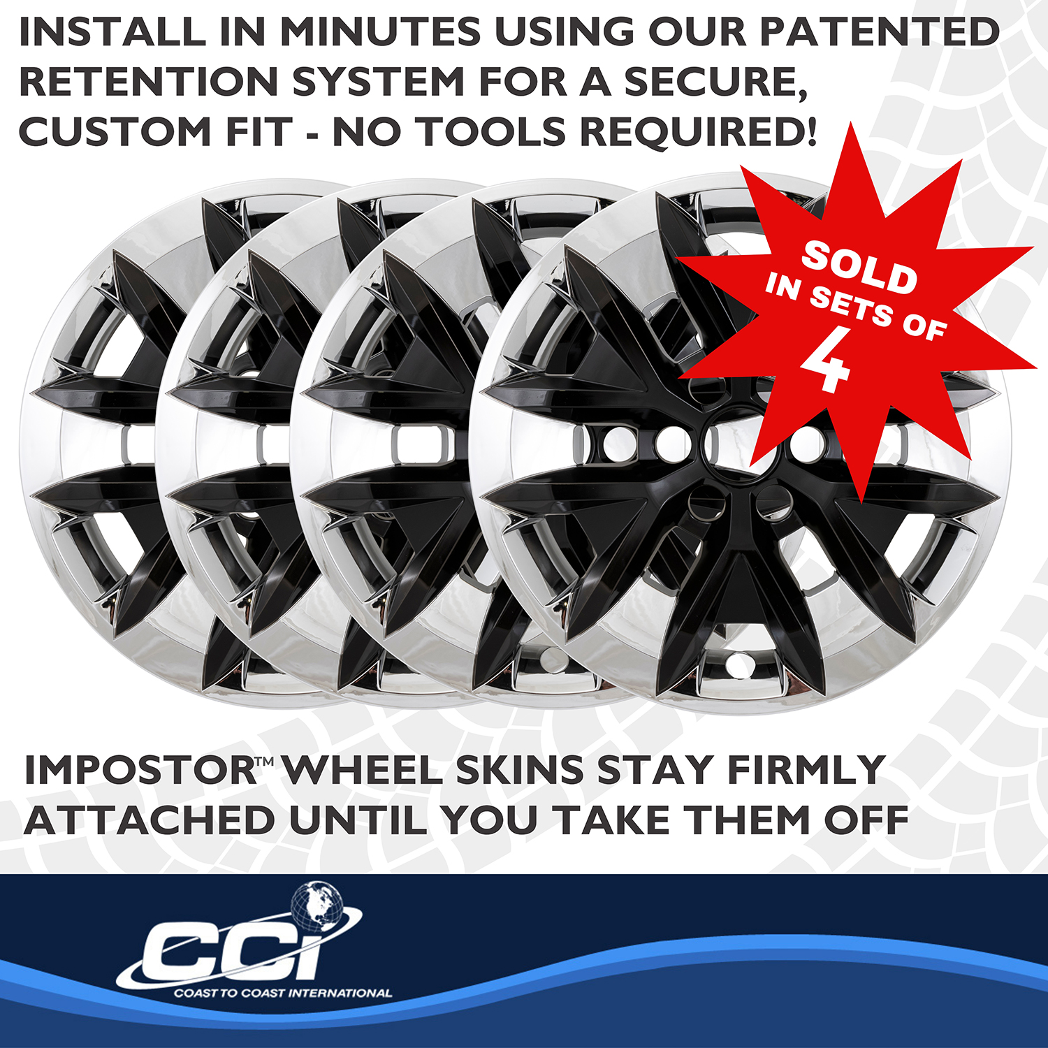 Coast To Coast IMP516XB - Wheel Skins, Silver, ABS Plastic