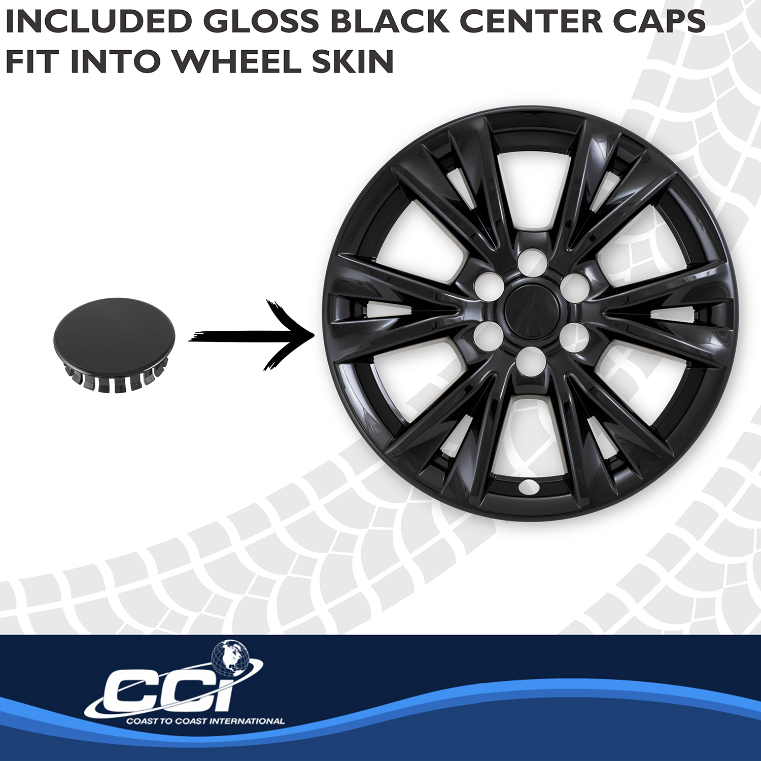 Coast To Coast IMP518BLK - Wheel Skins, Black, ABS Plastic