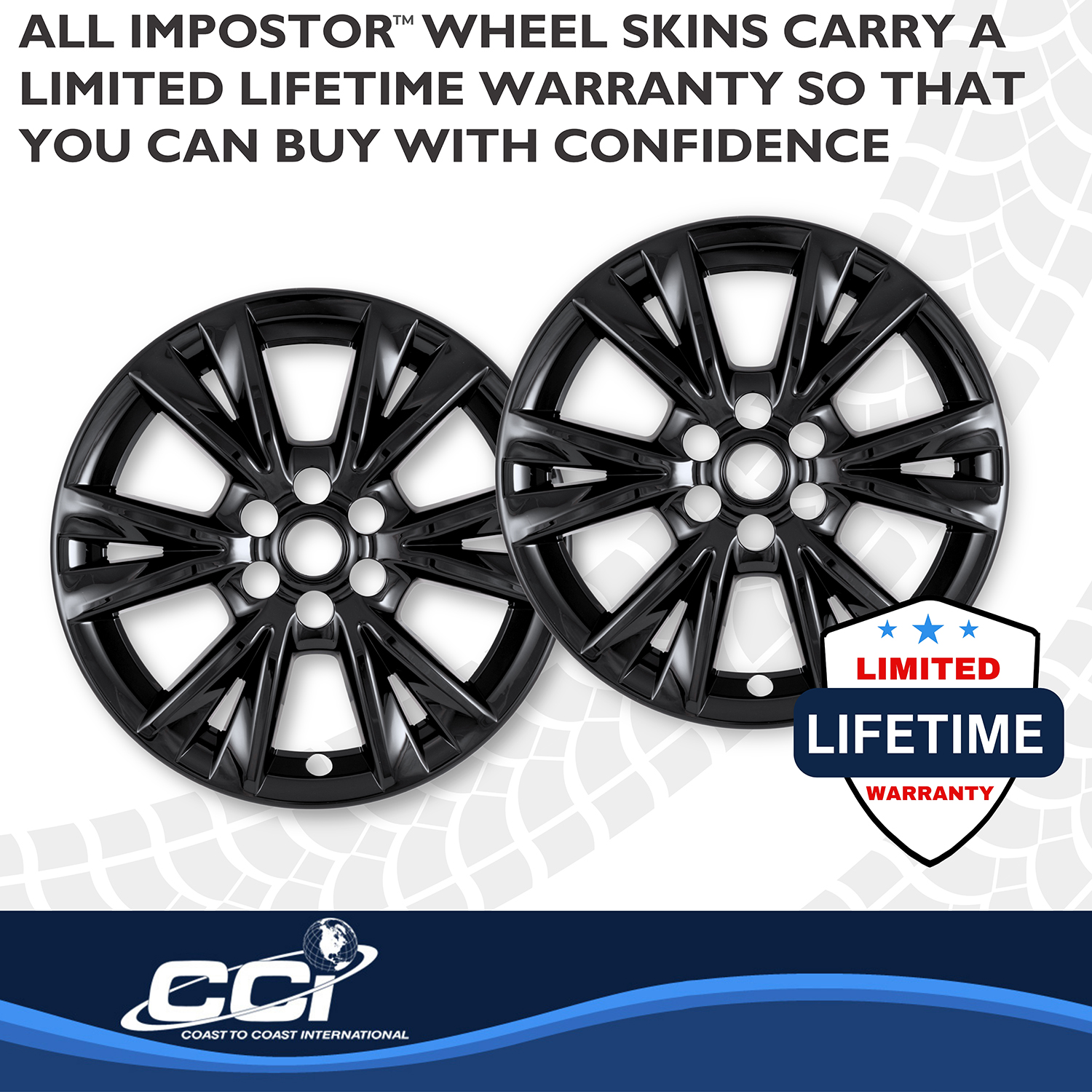Coast To Coast IMP518BLK - Wheel Skins, Black, ABS Plastic