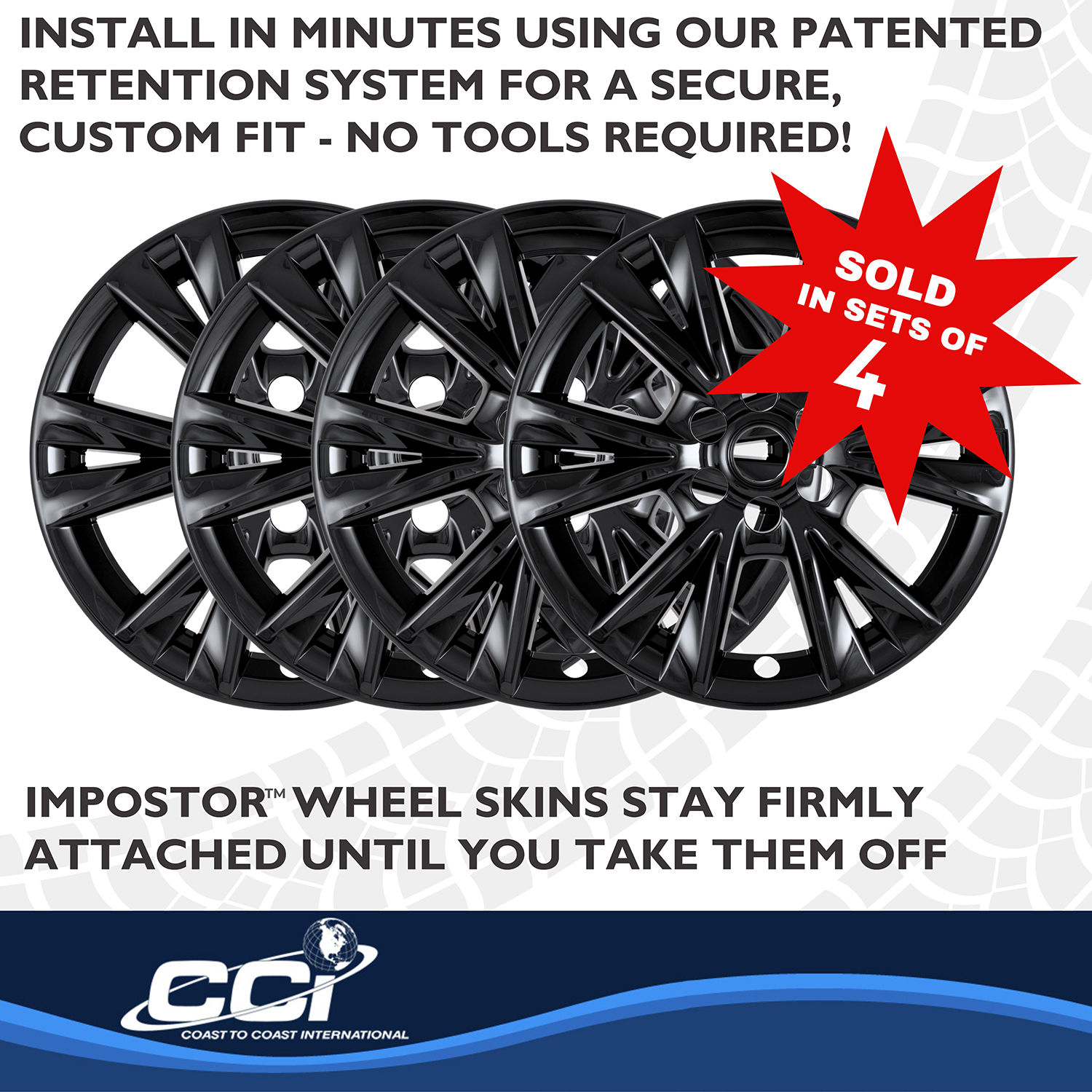 Coast To Coast IMP518BLK - Wheel Skins, Black, ABS Plastic