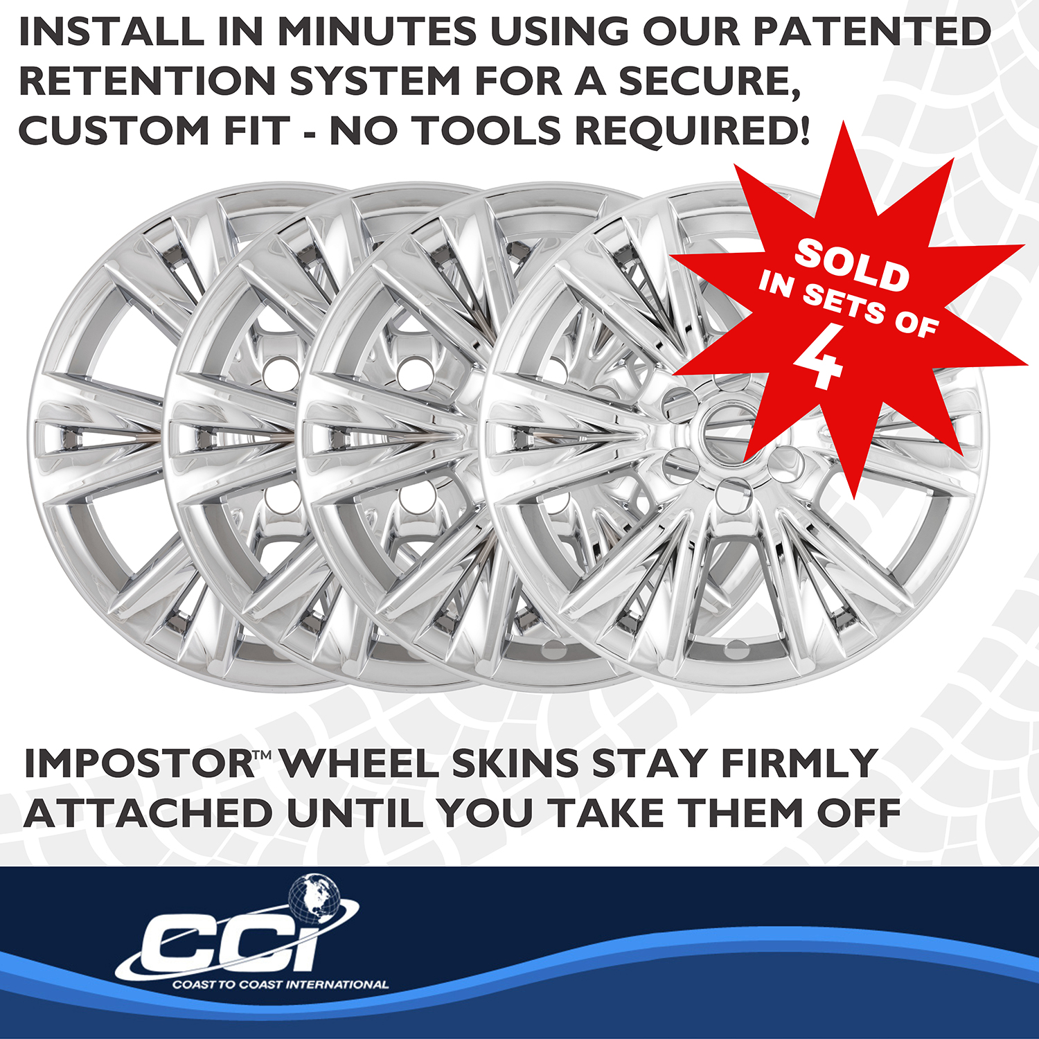Coast To Coast IMP518X - Wheel Skins, Silver, ABS Plastic