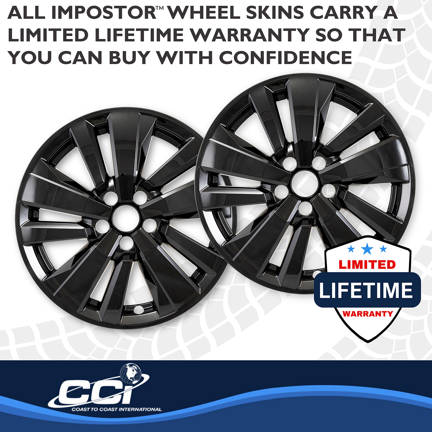 Coast To Coast IMP519BLK - Wheel Skins, Black, ABS Plastic