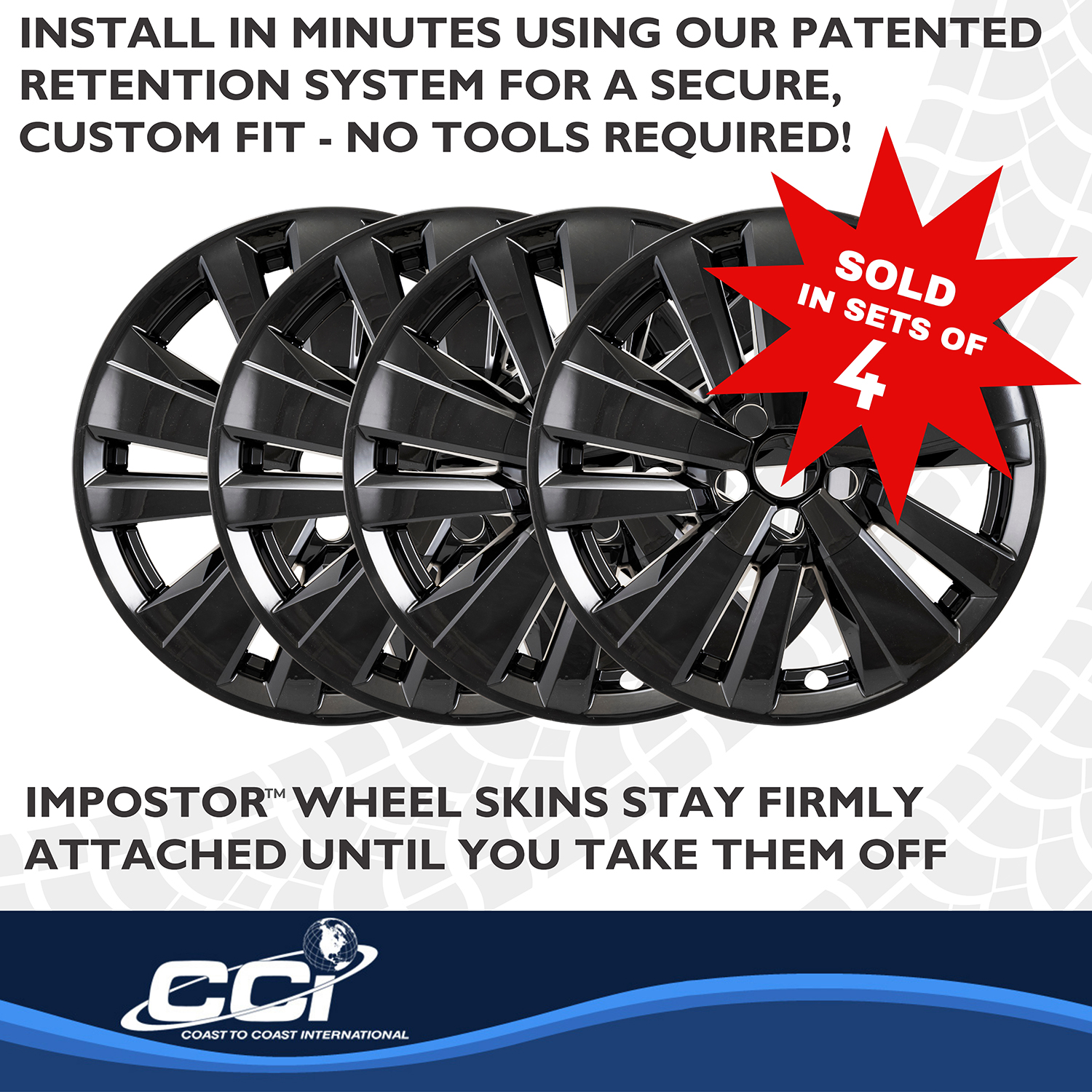 Coast To Coast IMP519BLK - Wheel Skins, Black, ABS Plastic