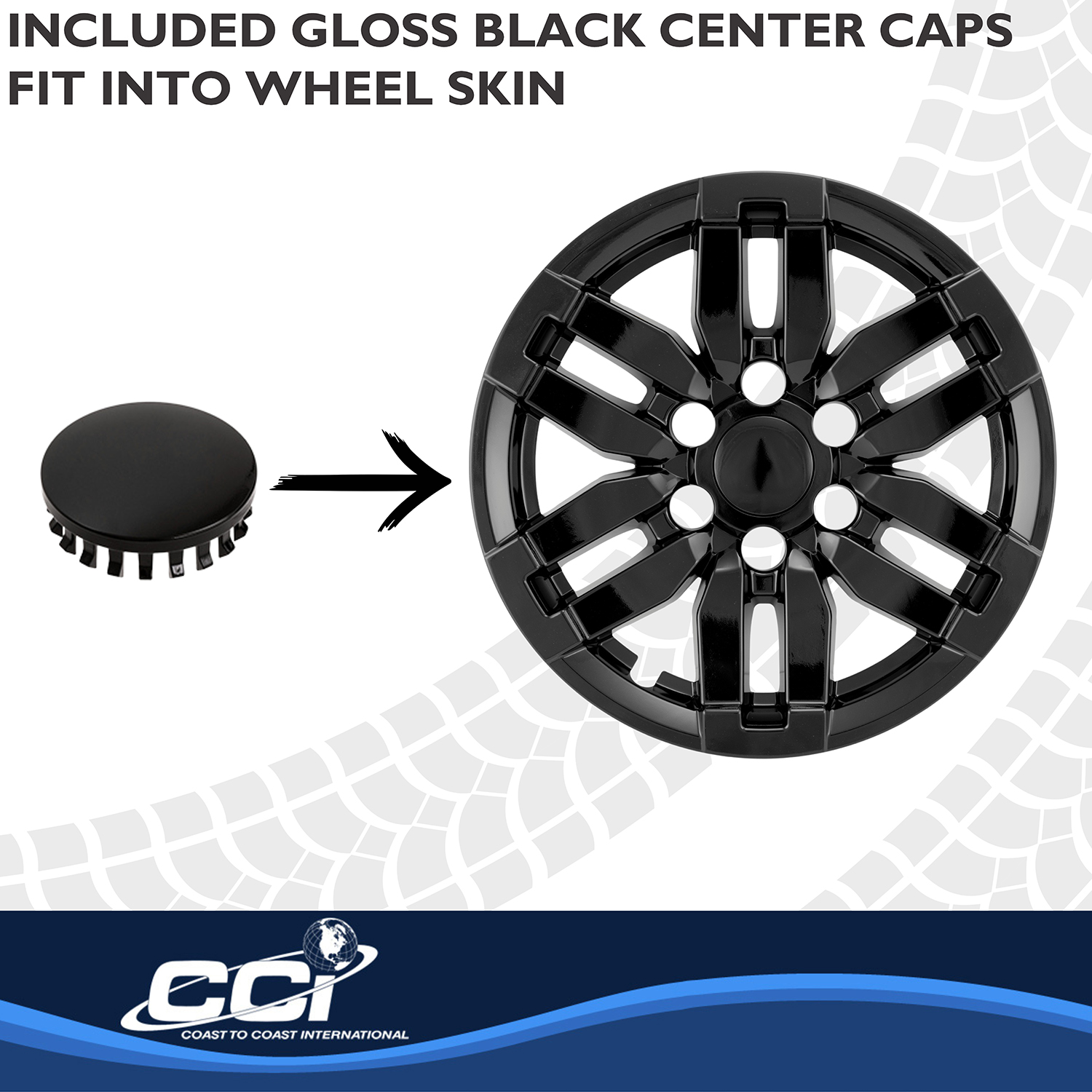 Coast To Coast IMP520BLK - Wheel Skins, Black, ABS Plastic